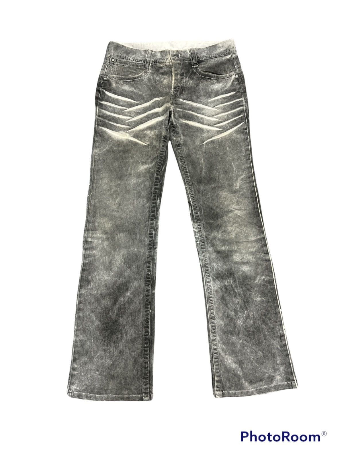 Japanese Brand × Matsuda Nicole club for men Flared splatter distressed denim Size US 31 - 3 Thumbnail