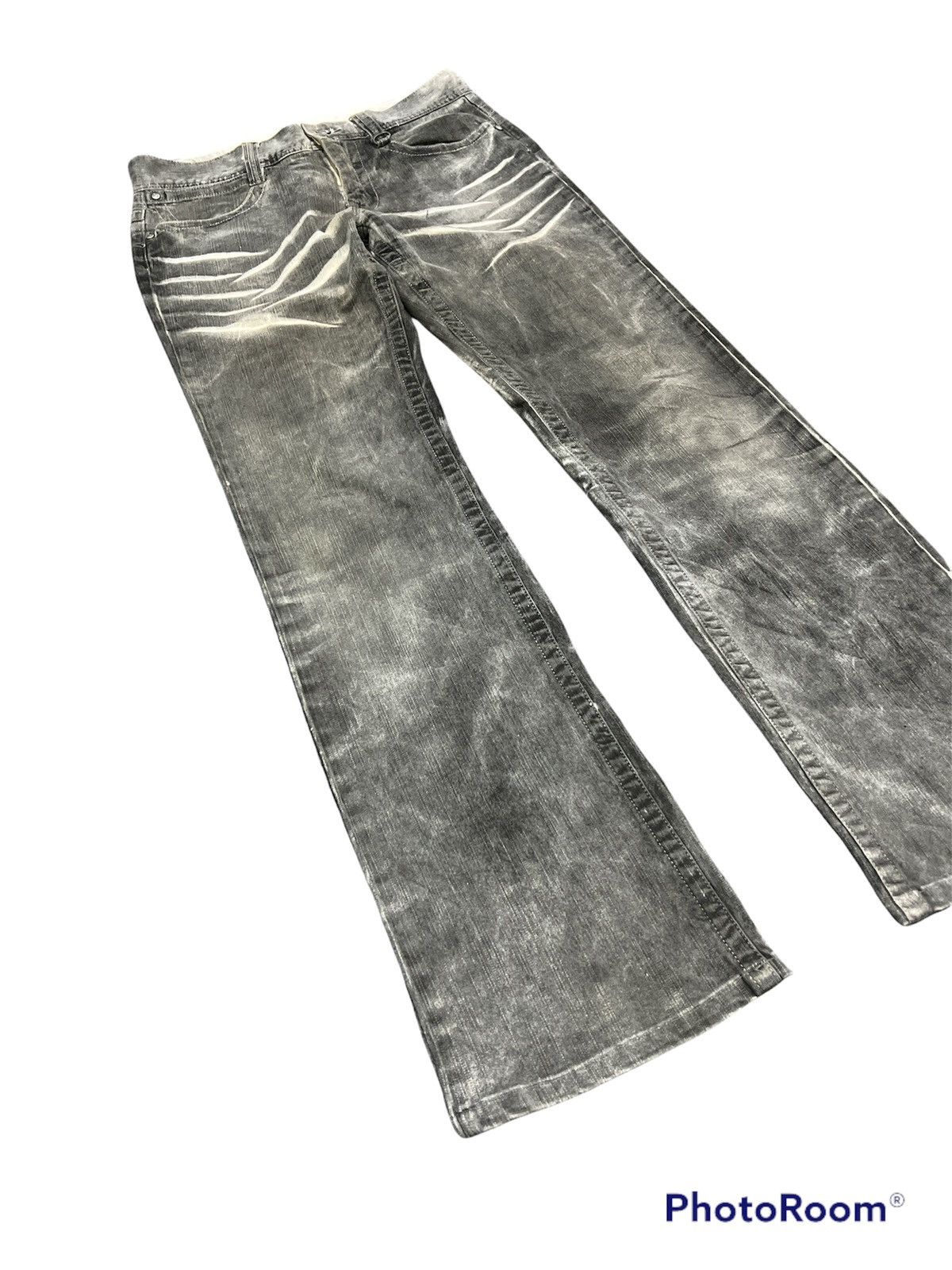 Japanese Brand × Matsuda Nicole club for men Flared splatter distressed denim Size US 31 - 5 Thumbnail