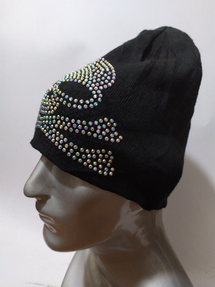 Other 🔥Unknown Skeleton Skull Sparkling Punk Bondage Design Hat Size ONE SIZE - 4 Thumbnail