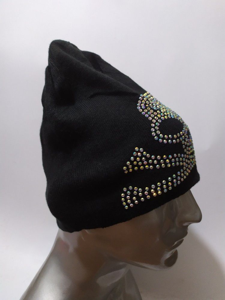 Other 🔥Unknown Skeleton Skull Sparkling Punk Bondage Design Hat Size ONE SIZE - 3 Thumbnail