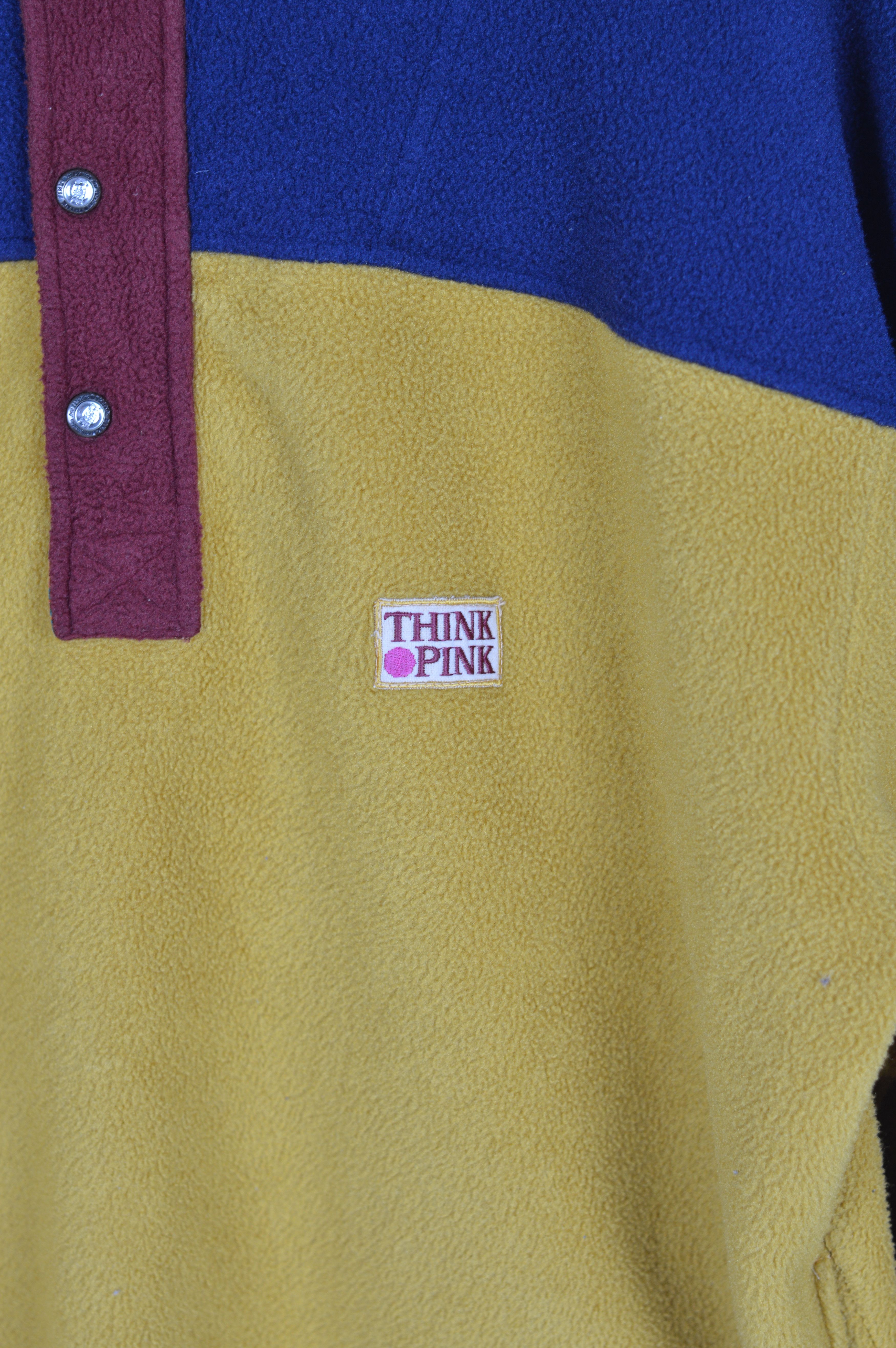 Japanese Brand × Vintage Vintage Think Pink Fleece Jacket Size US L / EU 52-54 / 3 - 6 Thumbnail