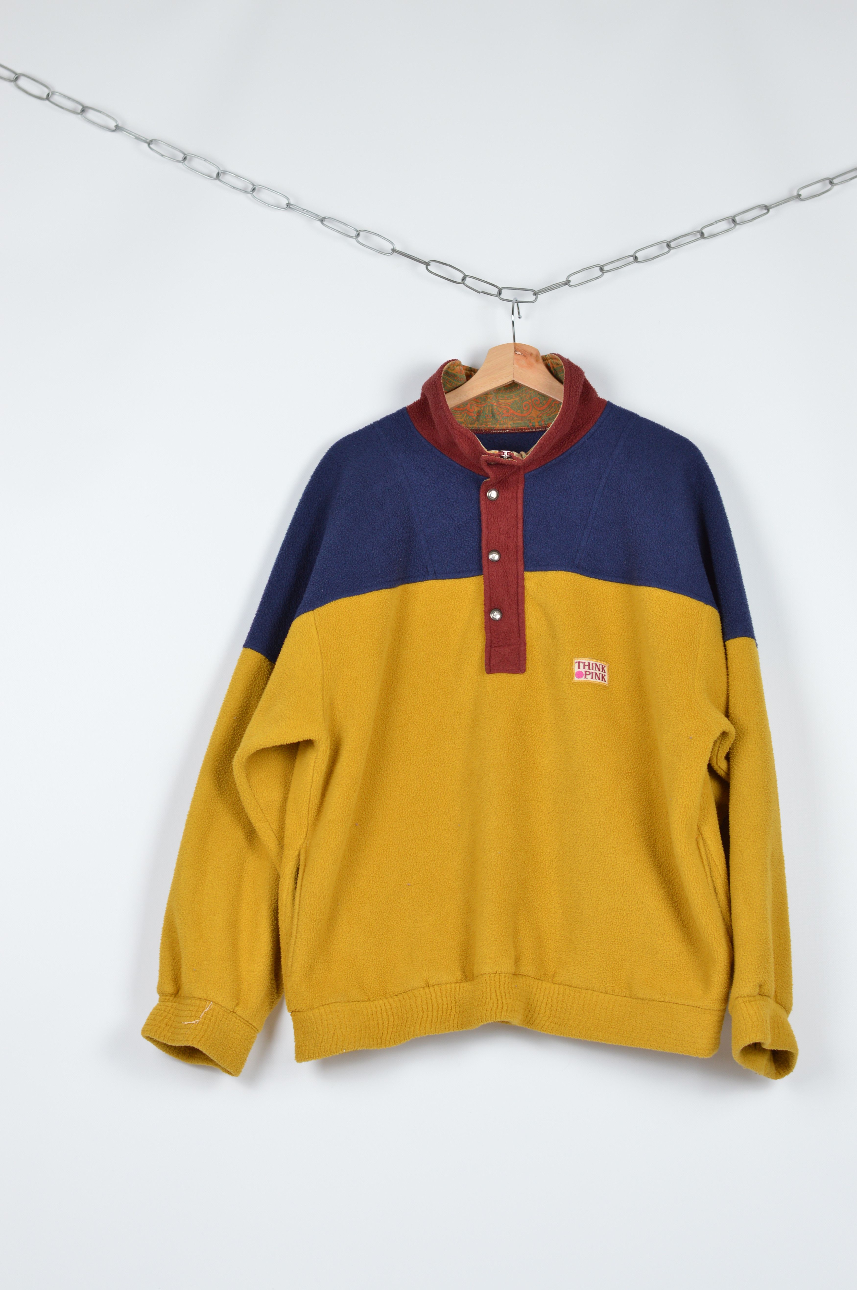 Japanese Brand × Vintage Vintage Think Pink Fleece Jacket Size US L / EU 52-54 / 3 - 2 Thumbnail