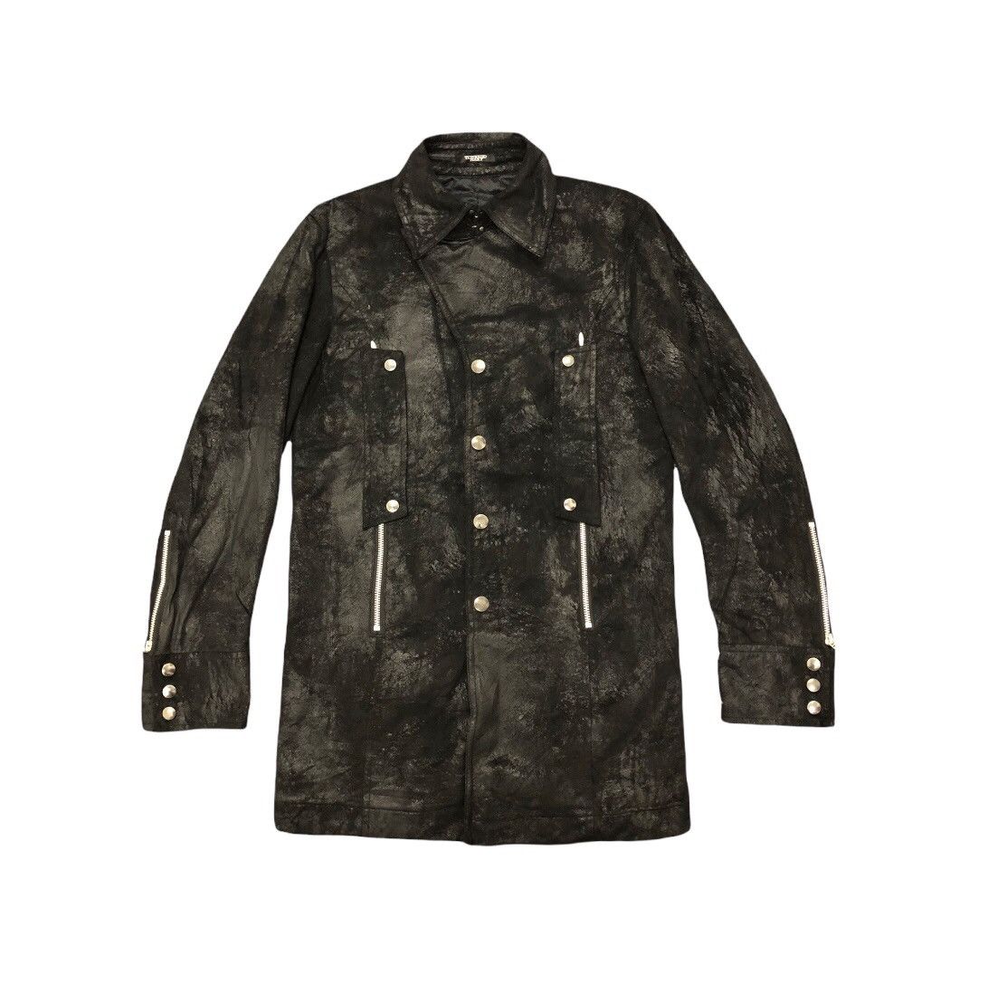 Tornado Mart 🔥V-kei 🔥 Tornado Mart Japan wax coated gothic jacket Size US L / EU 52-54 / 3 - 4 Thumbnail