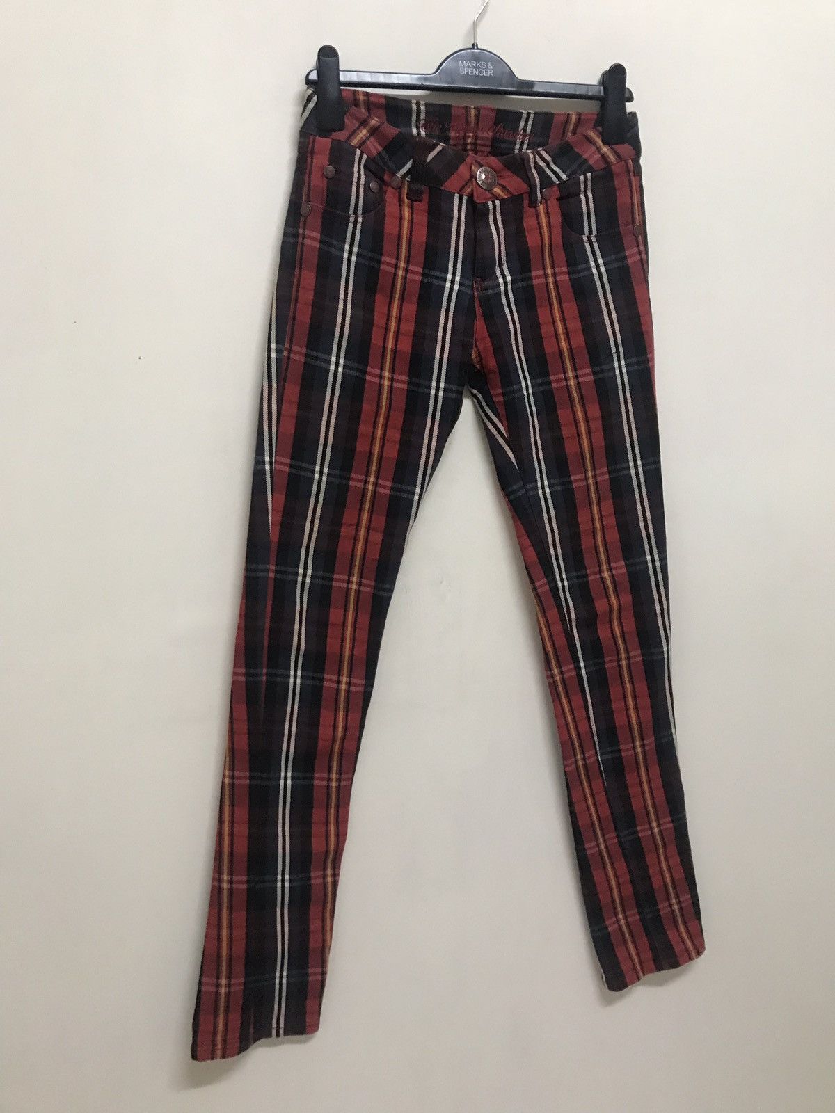 Japanese Brand JAPAN BRAND PLAID PANTS SKINNY BONDAGE RARE Size US 29 - 3 Thumbnail