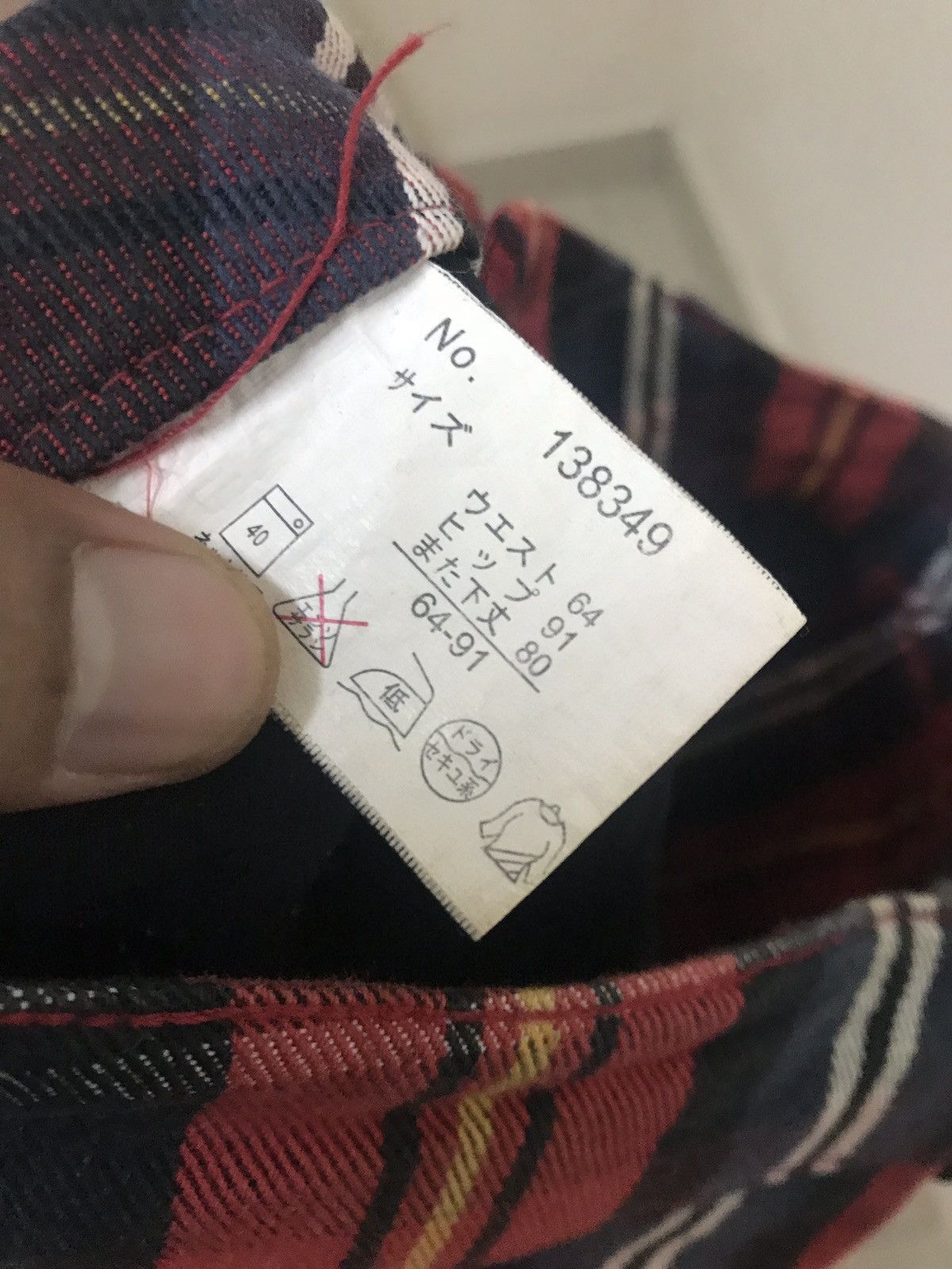 Japanese Brand JAPAN BRAND PLAID PANTS SKINNY BONDAGE RARE Size US 29 - 6 Thumbnail