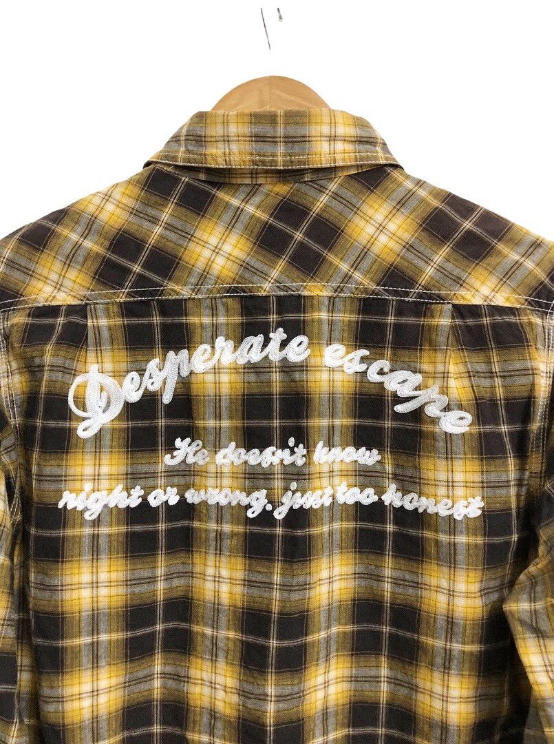 JACKROSE 2000's Jackrose j-rock shadow plaid shirt button up Size US M / EU 48-50 / 2 - 9 Thumbnail