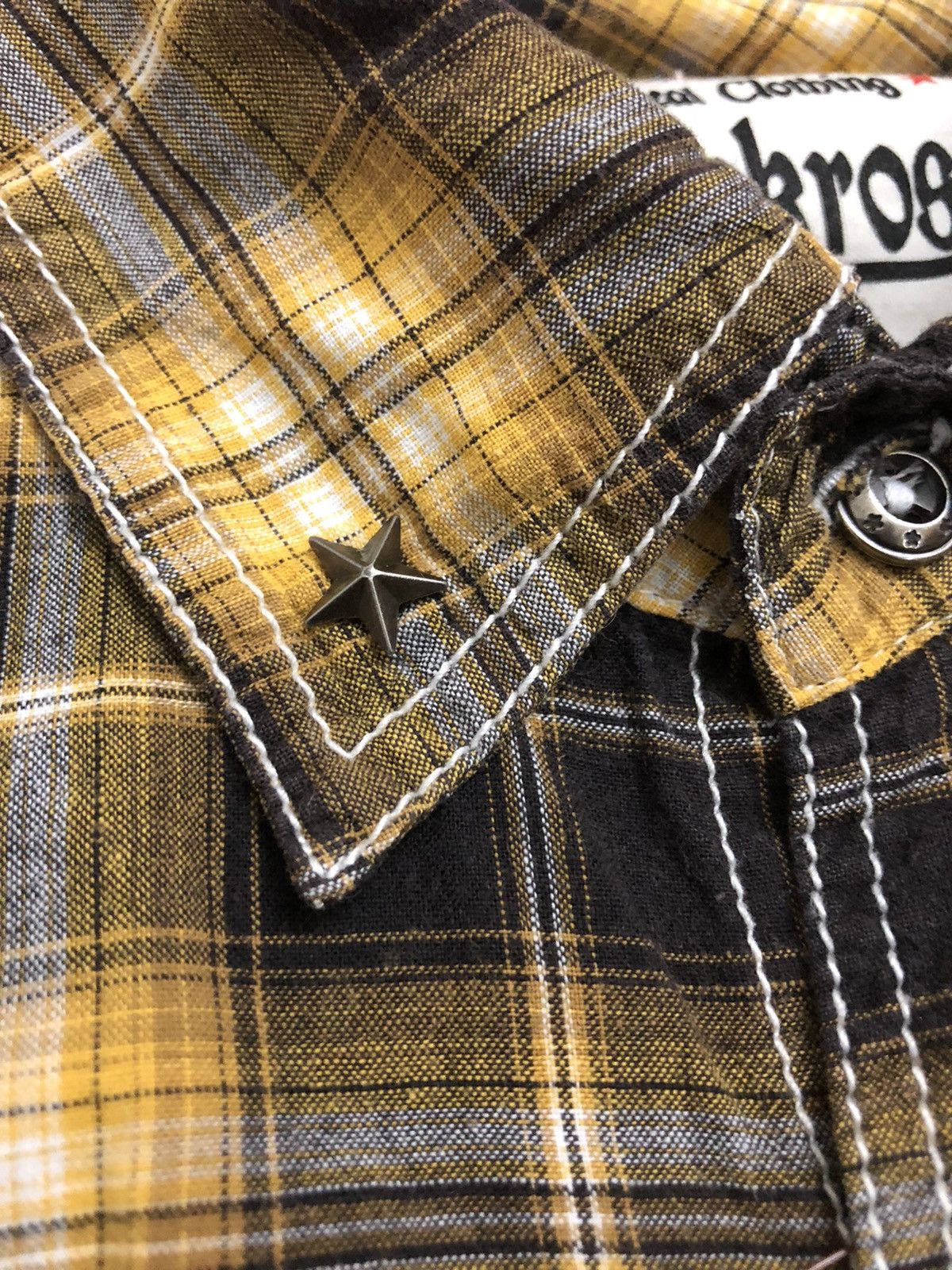JACKROSE 2000's Jackrose j-rock shadow plaid shirt button up Size US M / EU 48-50 / 2 - 15 Thumbnail