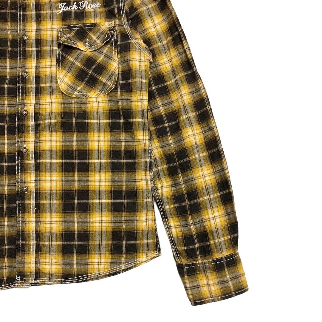 JACKROSE 2000's Jackrose j-rock shadow plaid shirt button up Size US M / EU 48-50 / 2 - 5 Thumbnail
