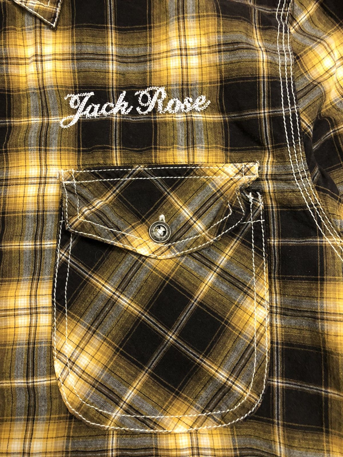 JACKROSE 2000's Jackrose j-rock shadow plaid shirt button up Size US M / EU 48-50 / 2 - 12 Thumbnail