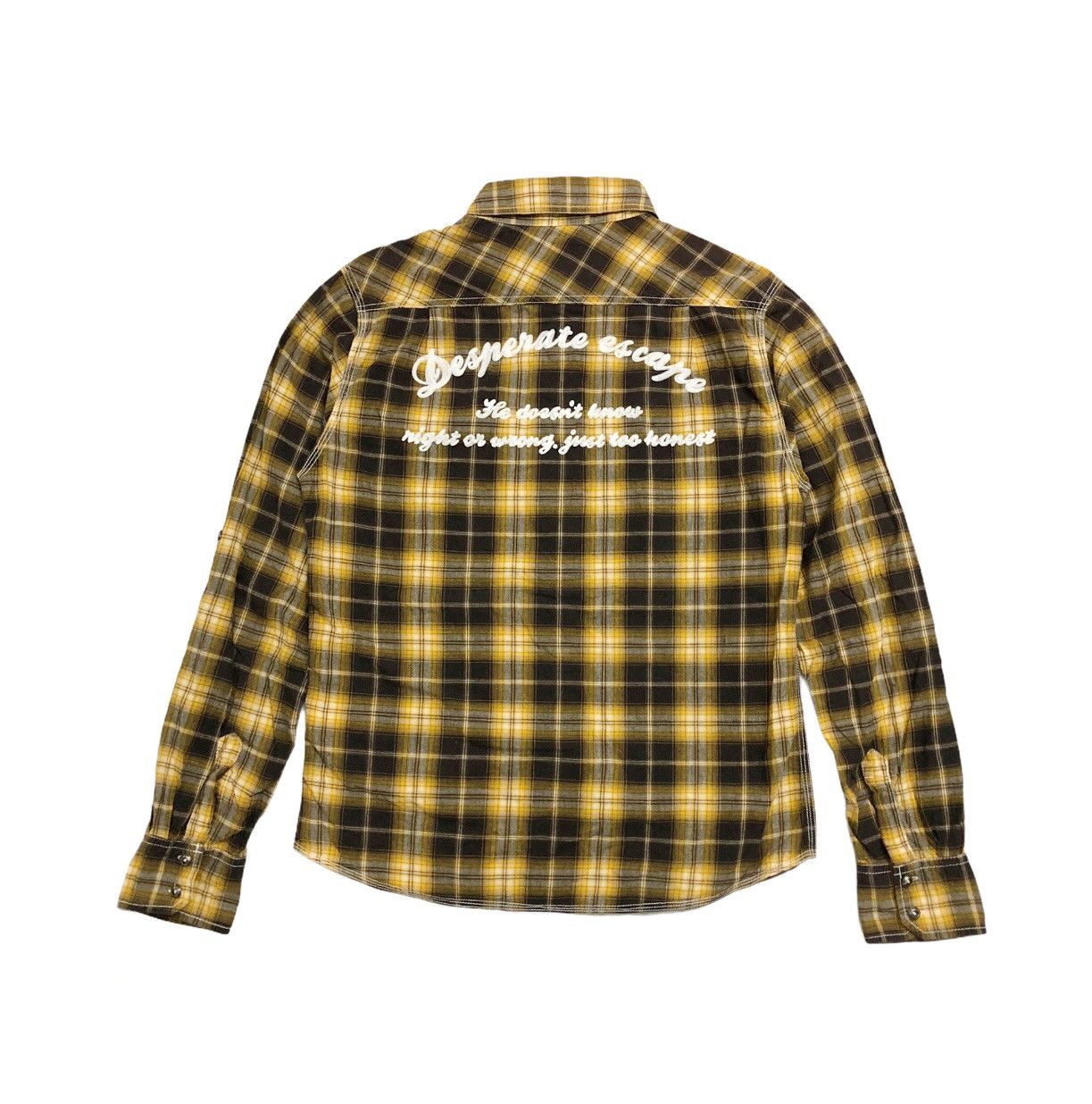 JACKROSE 2000's Jackrose j-rock shadow plaid shirt button up Size US M / EU 48-50 / 2 - 2 Thumbnail