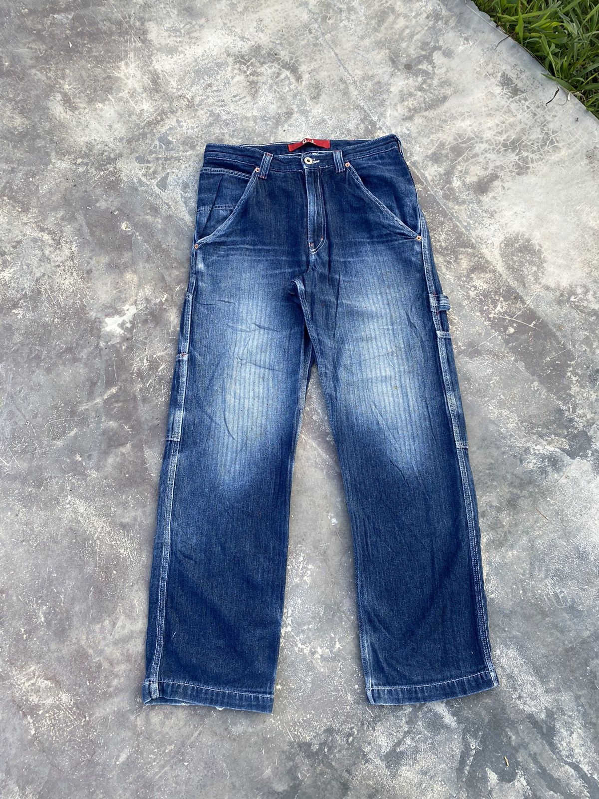 Guess × Vintage Distressed Guess Baggy Carpenter Pants Size US 30 / EU 46 - 1 Thumbnail