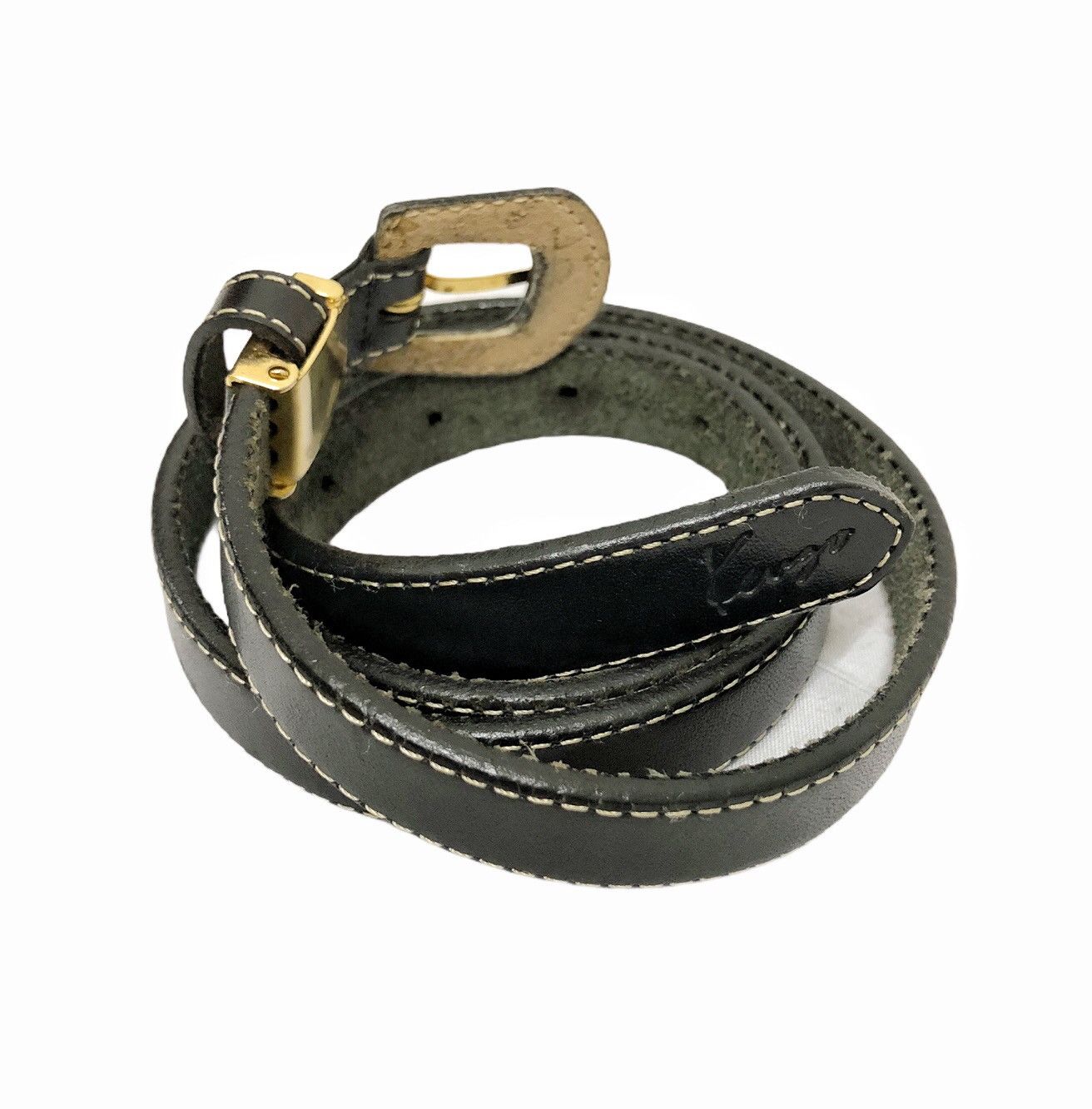 Kenzo 90's Kenzo Man of Style black leather belt Size ONE SIZE - 8 Thumbnail