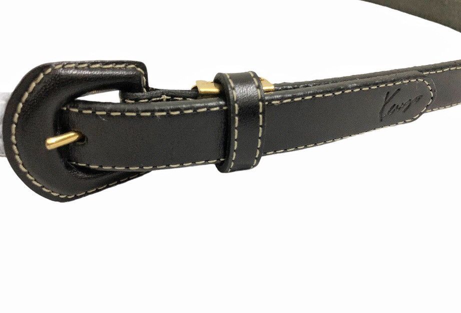 Kenzo 90's Kenzo Man of Style black leather belt Size ONE SIZE - 5 Thumbnail