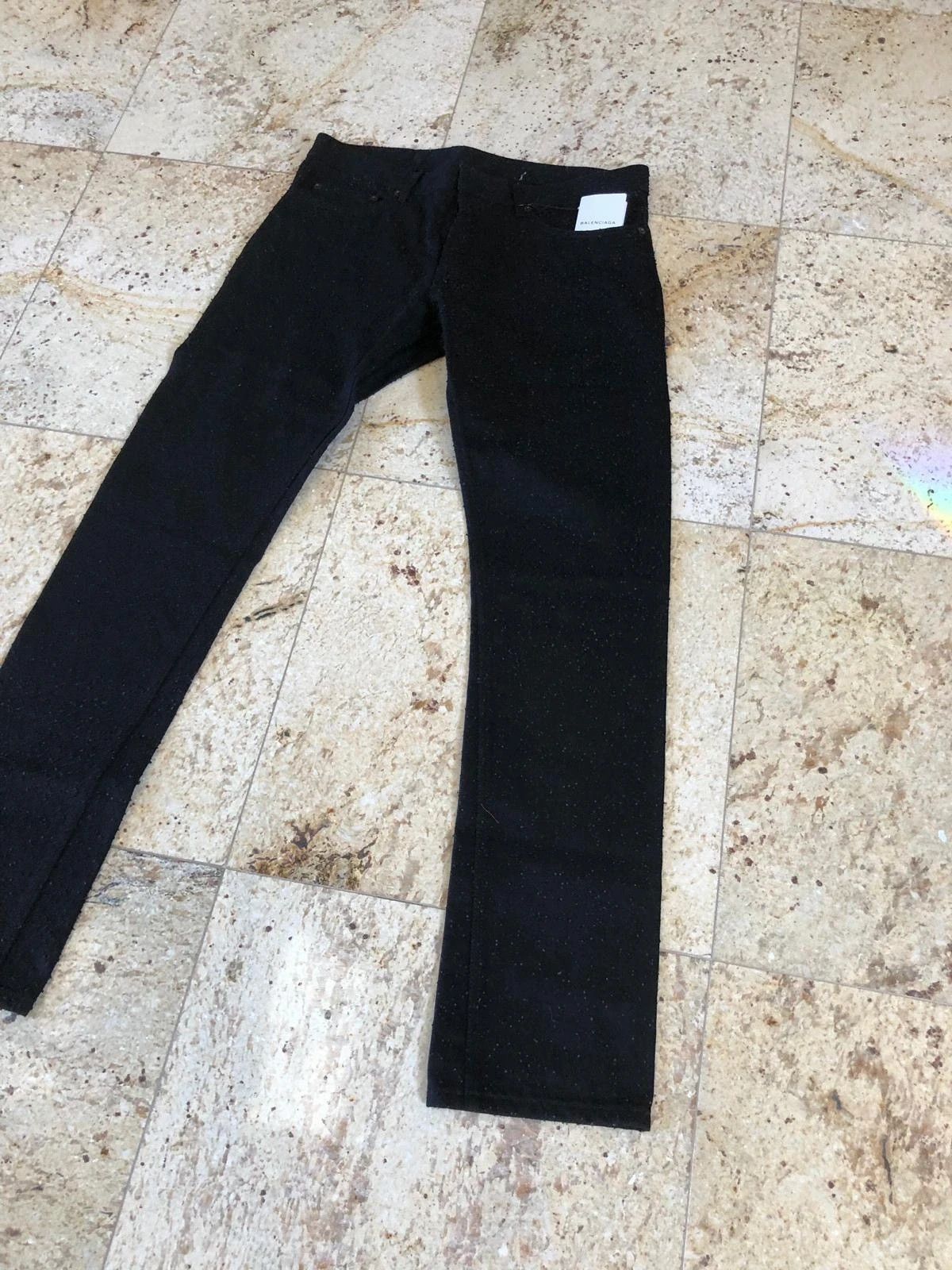 Balenciaga Black Lint Detail All Over Denim Size US 29 - 4 Thumbnail