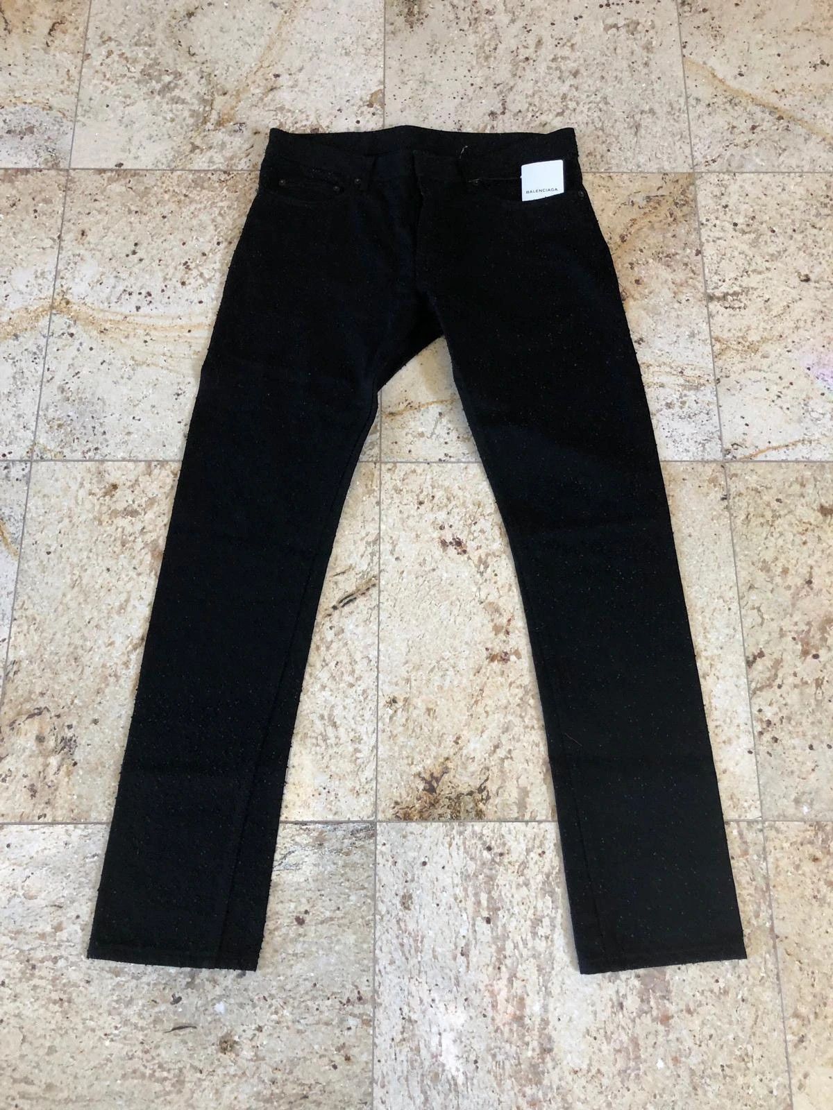 Balenciaga Black Lint Detail All Over Denim Size US 29 - 1 Thumbnail