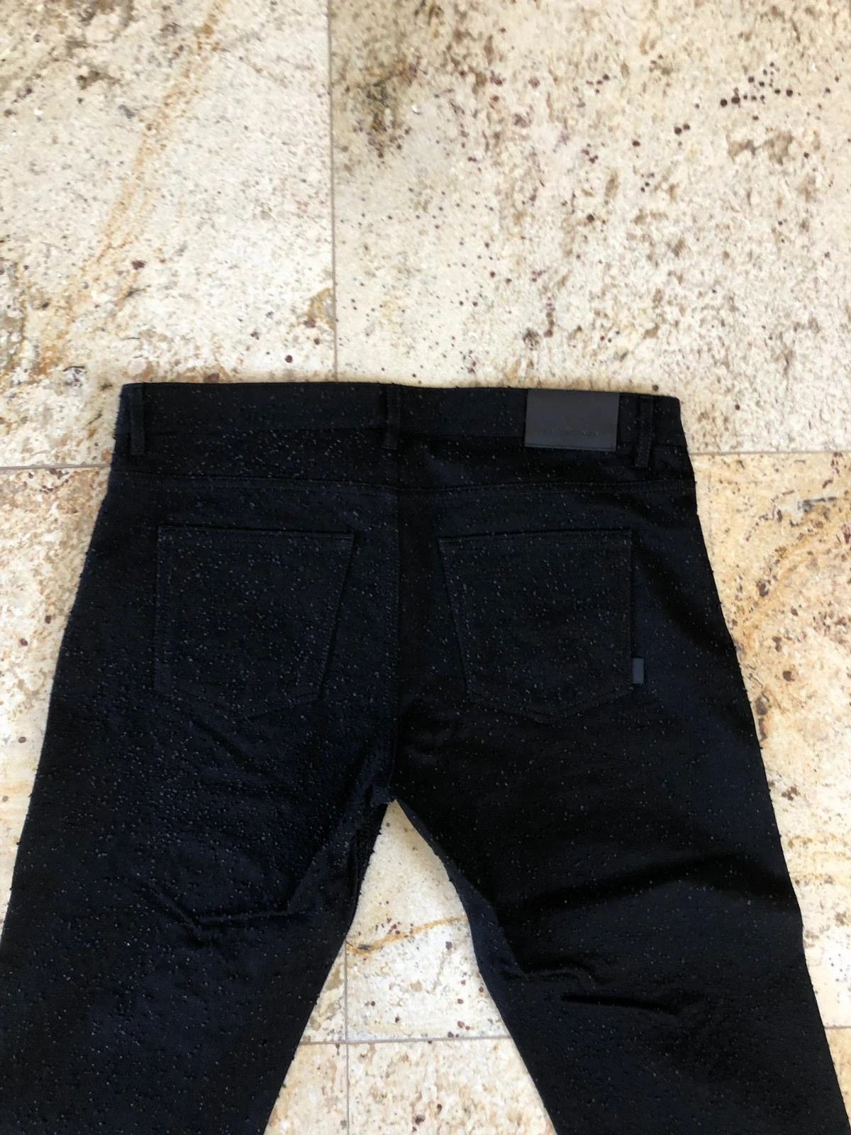 Balenciaga Black Lint Detail All Over Denim Size US 29 - 8 Thumbnail