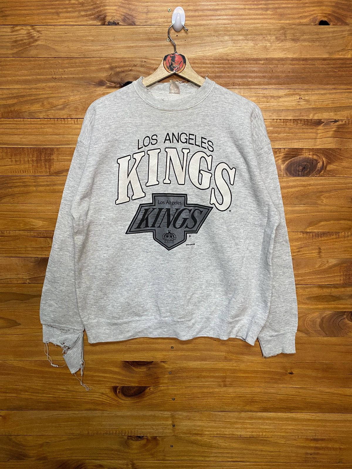 image of Kin Los Angeles x Vintage 80's Triblend Los Angeles Kings Made In Usa in Grey, Men's (Size Large)