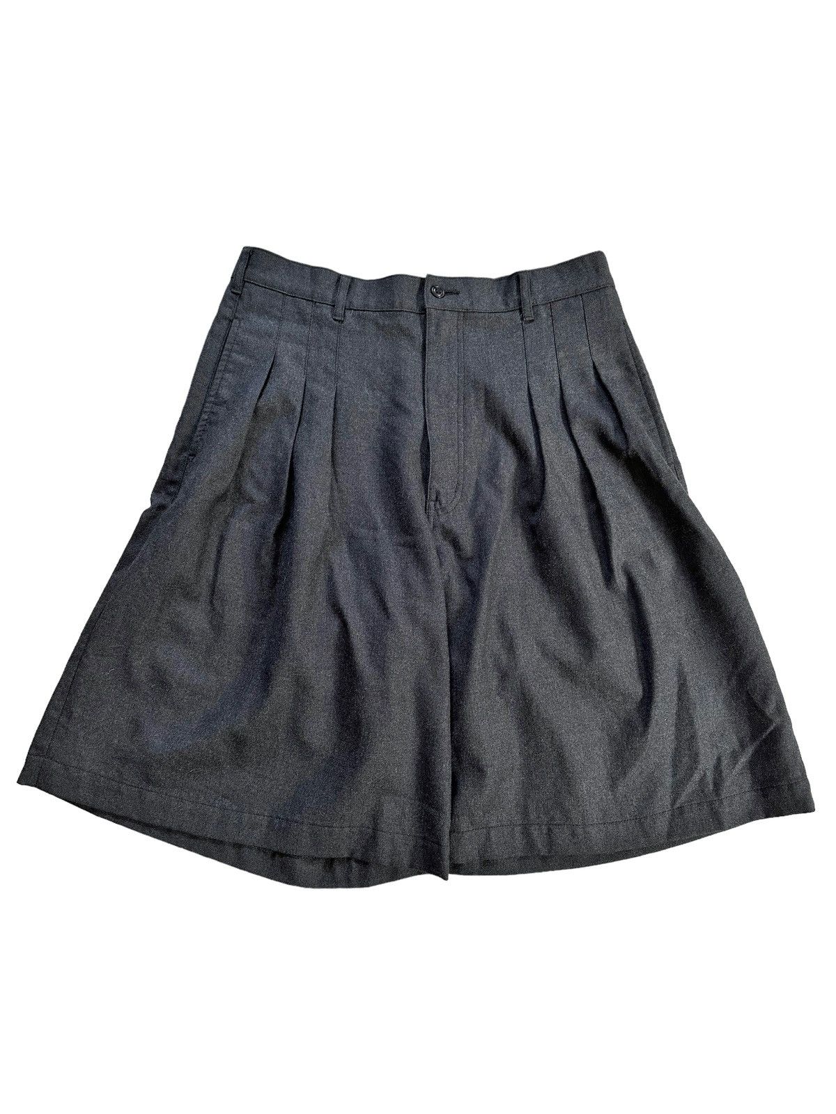 Comme des Garcons × Comme des Garcons Homme × Comme des Garcons Homme Plus SzL 2014 Pleated Baggy Wool Shorts Size US 32 / EU 48 - 1 Thumbnail