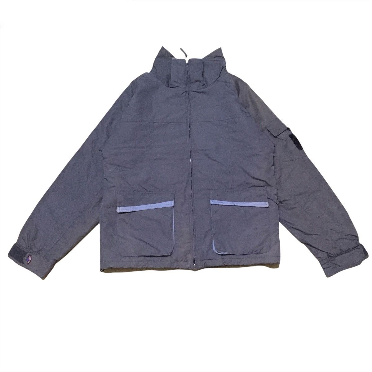 image of Vintage Sessions Skate Brand Zipper Jacket in Grey, Men's (Size Medium)