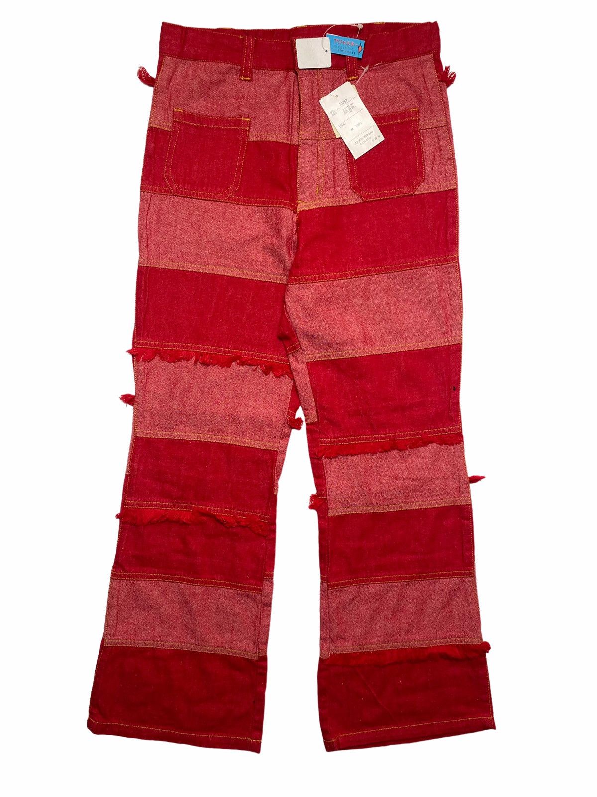 Hysteric Glamour × Japanese Brand × Vintage 1990s Pizza Toast - Patchwork Hagi Denim Size US 26 / EU 42 - 1 Thumbnail