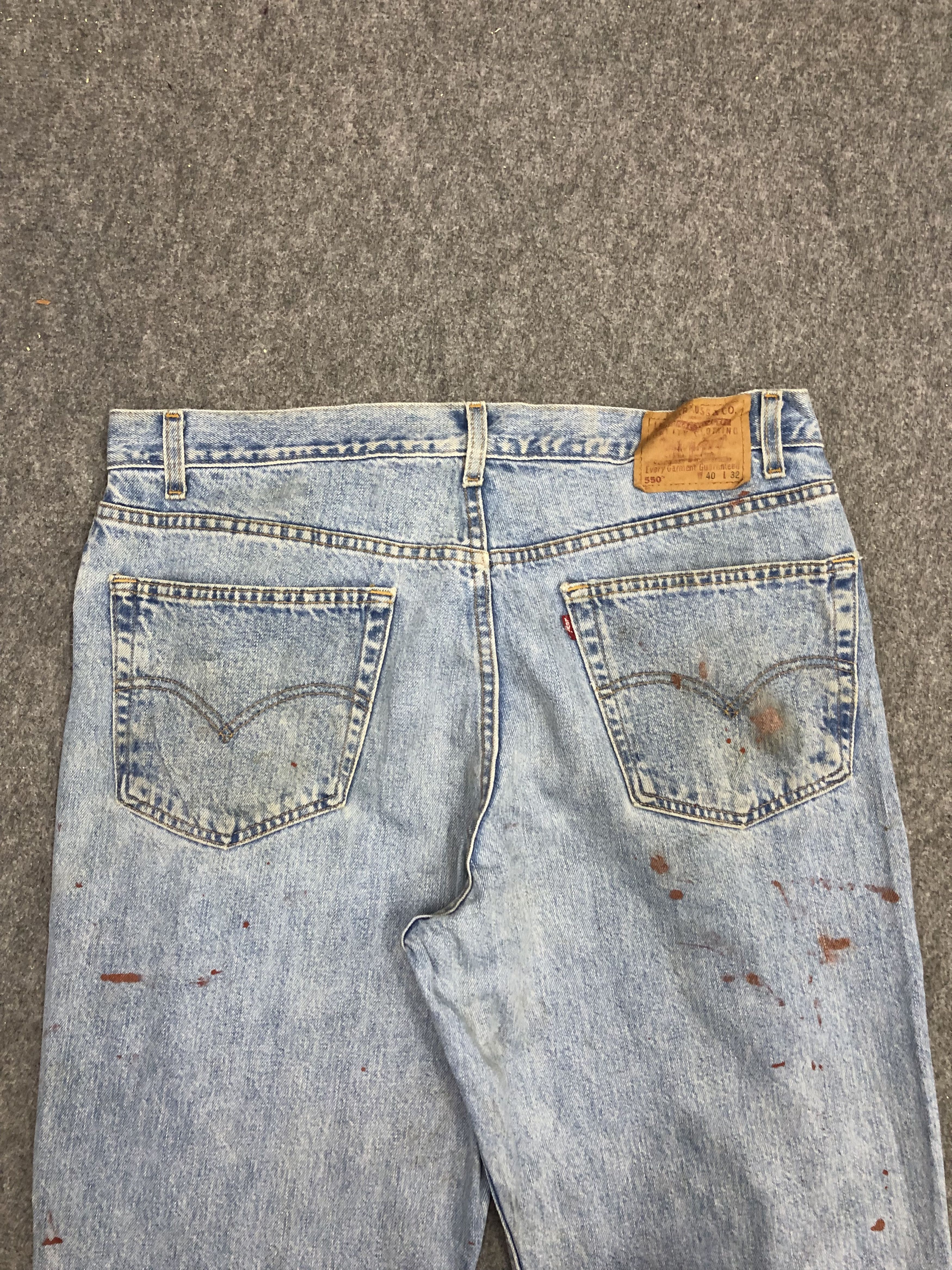 Levi's × Vintage Vintage 90s Levis 550 Dirty Faded Blue Jeans Size US 40 / EU 56 - 4 Thumbnail