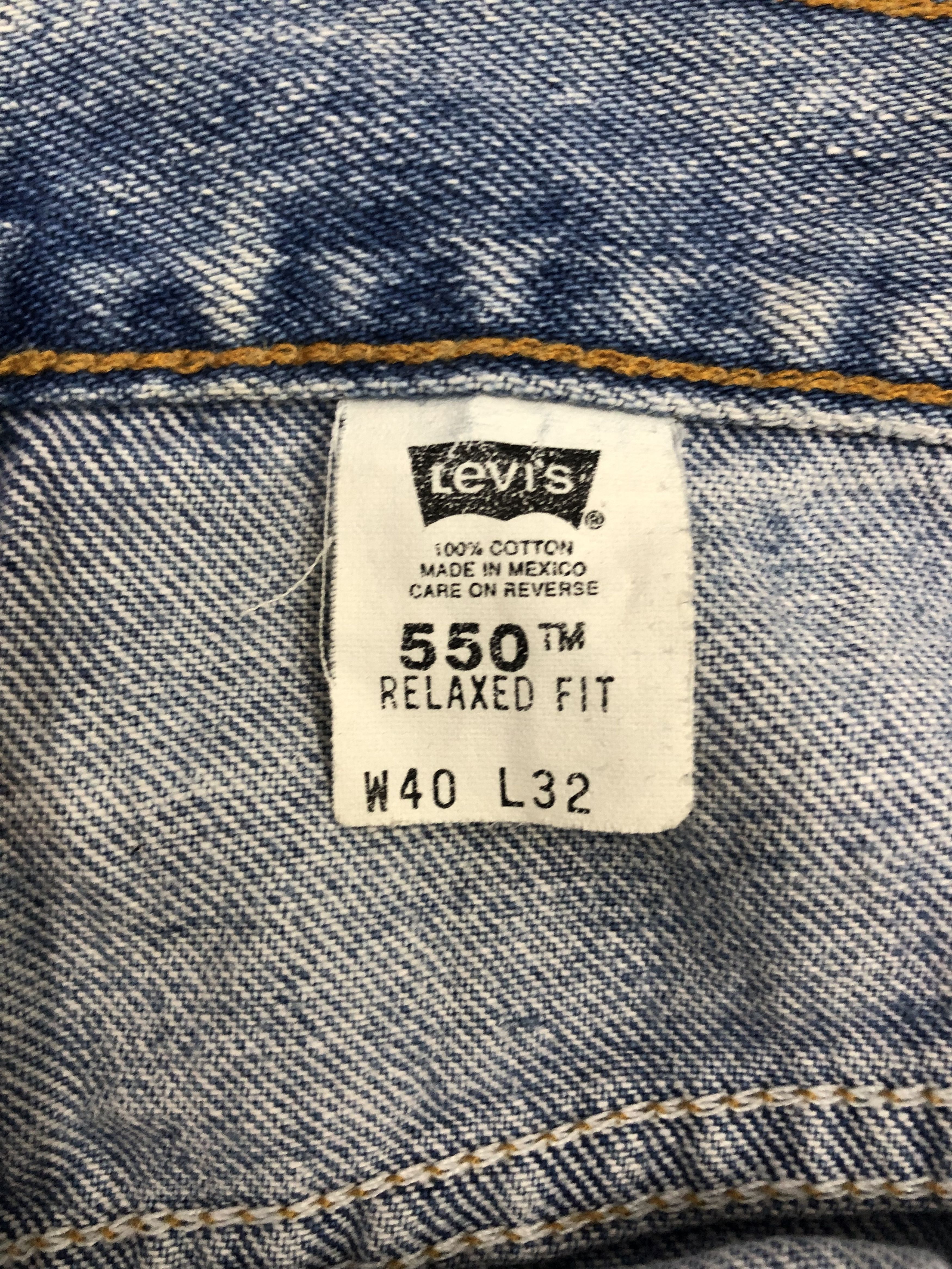 Levi's × Vintage Vintage 90s Levis 550 Dirty Faded Blue Jeans Size US 40 / EU 56 - 6 Thumbnail