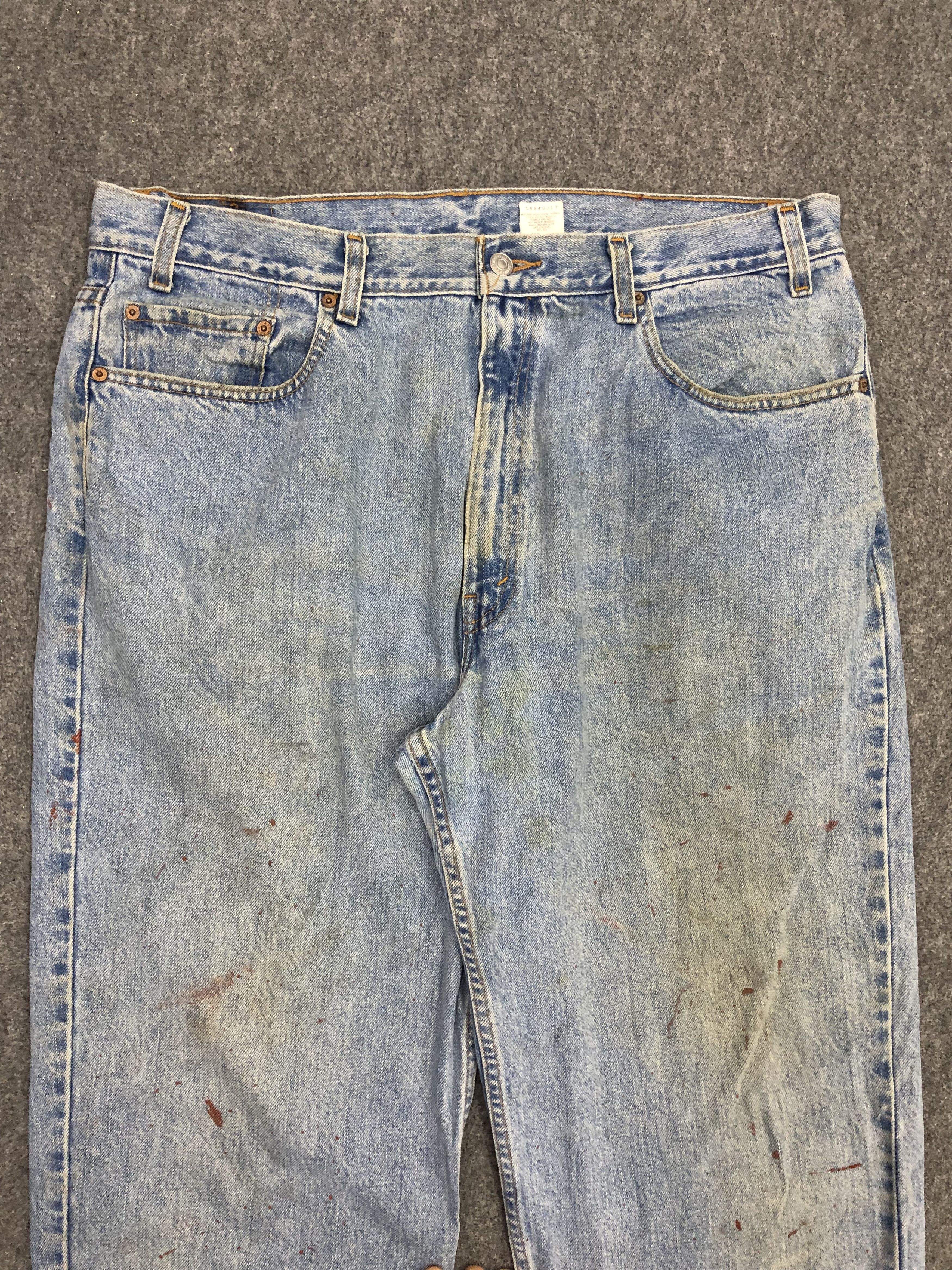 Levi's × Vintage Vintage 90s Levis 550 Dirty Faded Blue Jeans Size US 40 / EU 56 - 2 Thumbnail