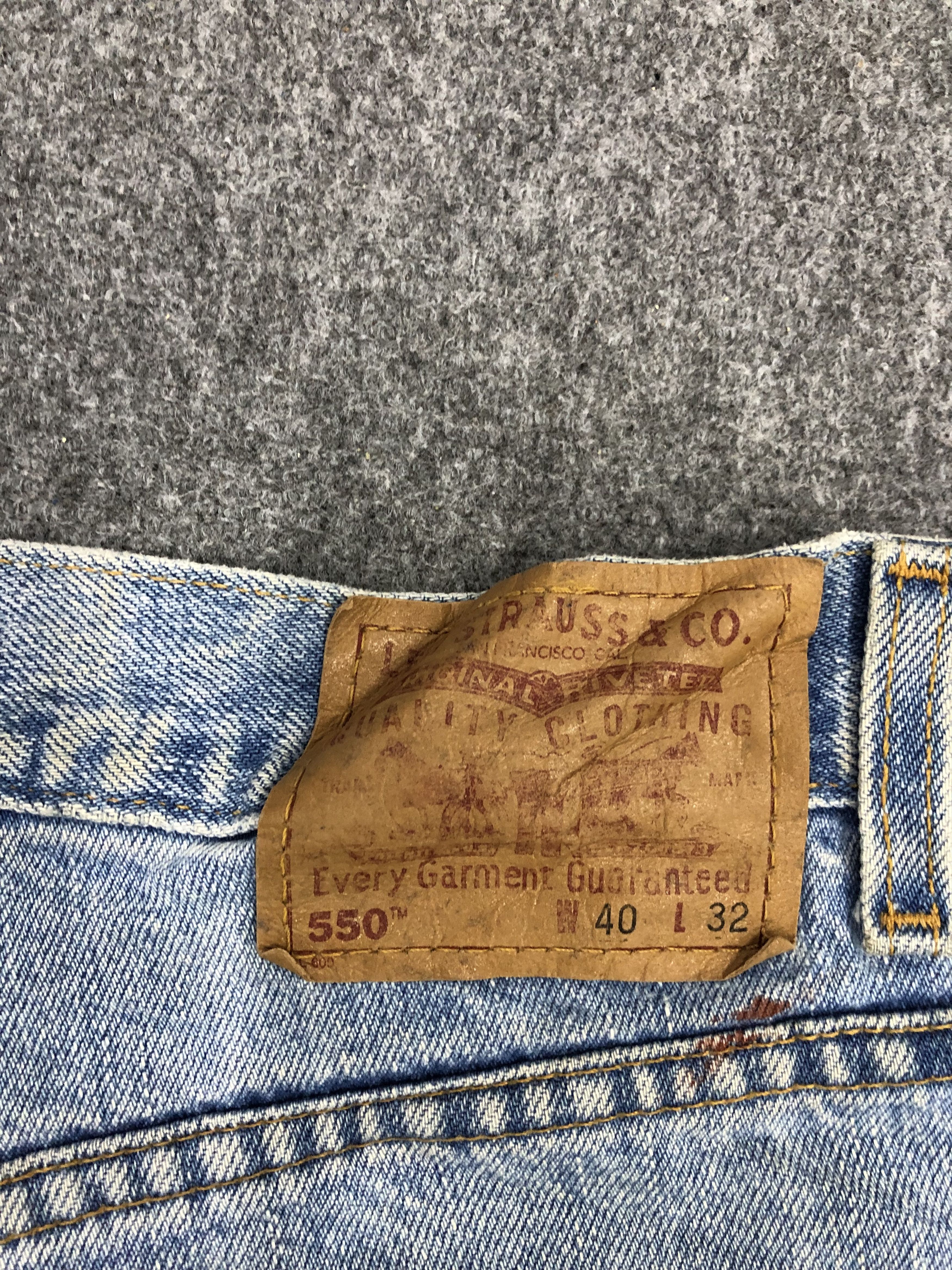 Levi's × Vintage Vintage 90s Levis 550 Dirty Faded Blue Jeans Size US 40 / EU 56 - 5 Thumbnail