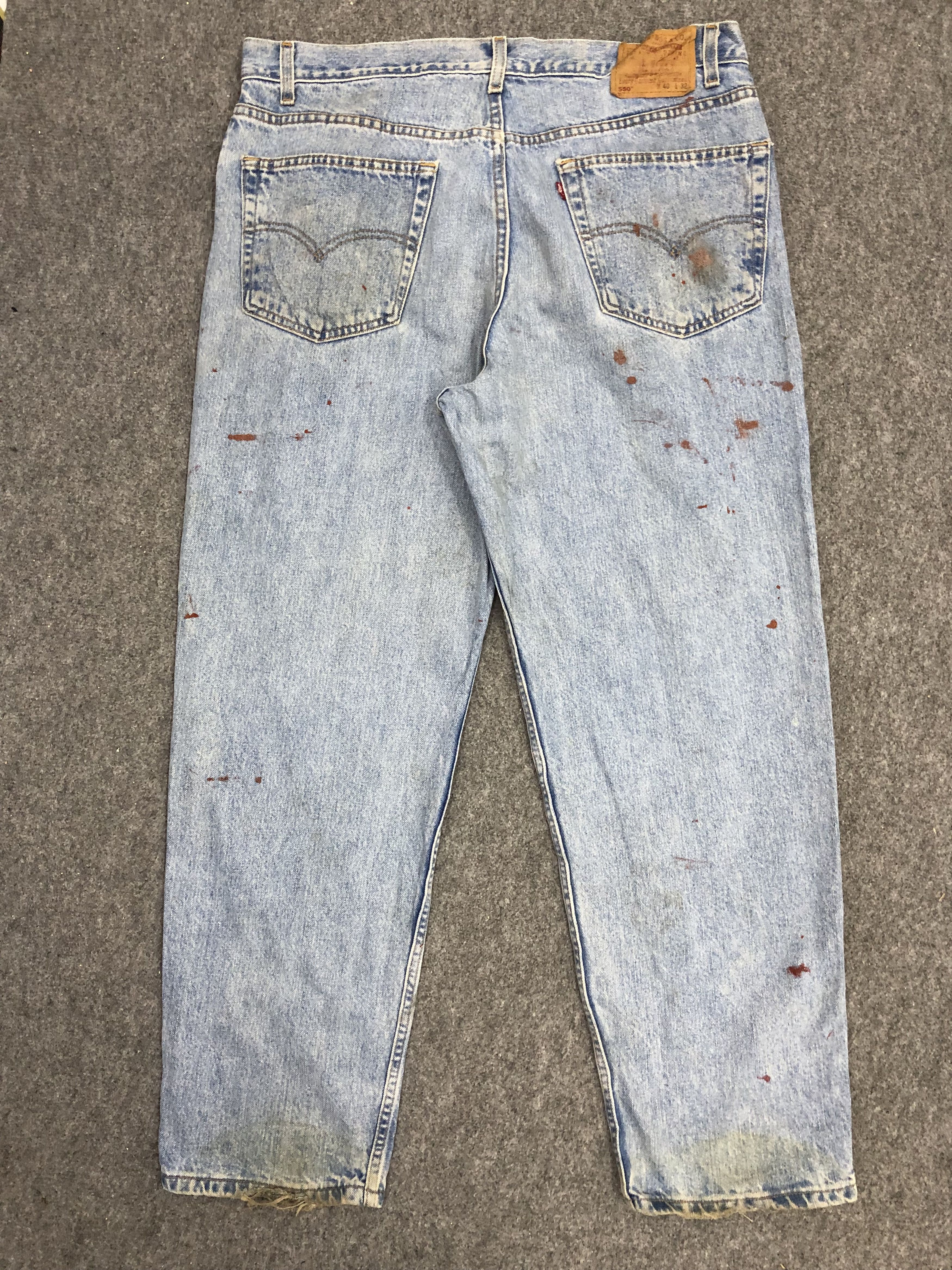 Levi's × Vintage Vintage 90s Levis 550 Dirty Faded Blue Jeans Size US 40 / EU 56 - 3 Thumbnail