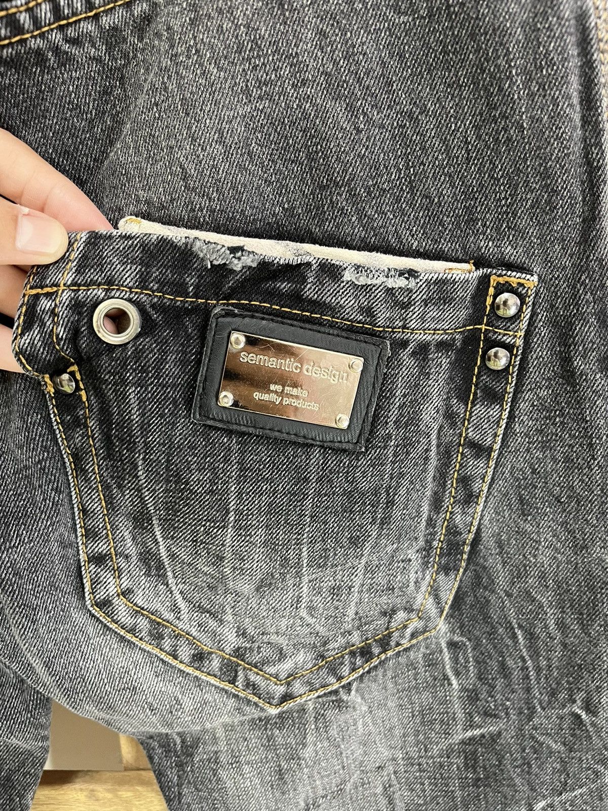 Japanese Brand SEMANTIC DESIGN Distressed Harajuku Tigerskin Jeans Size US 30 / EU 46 - 12 Thumbnail