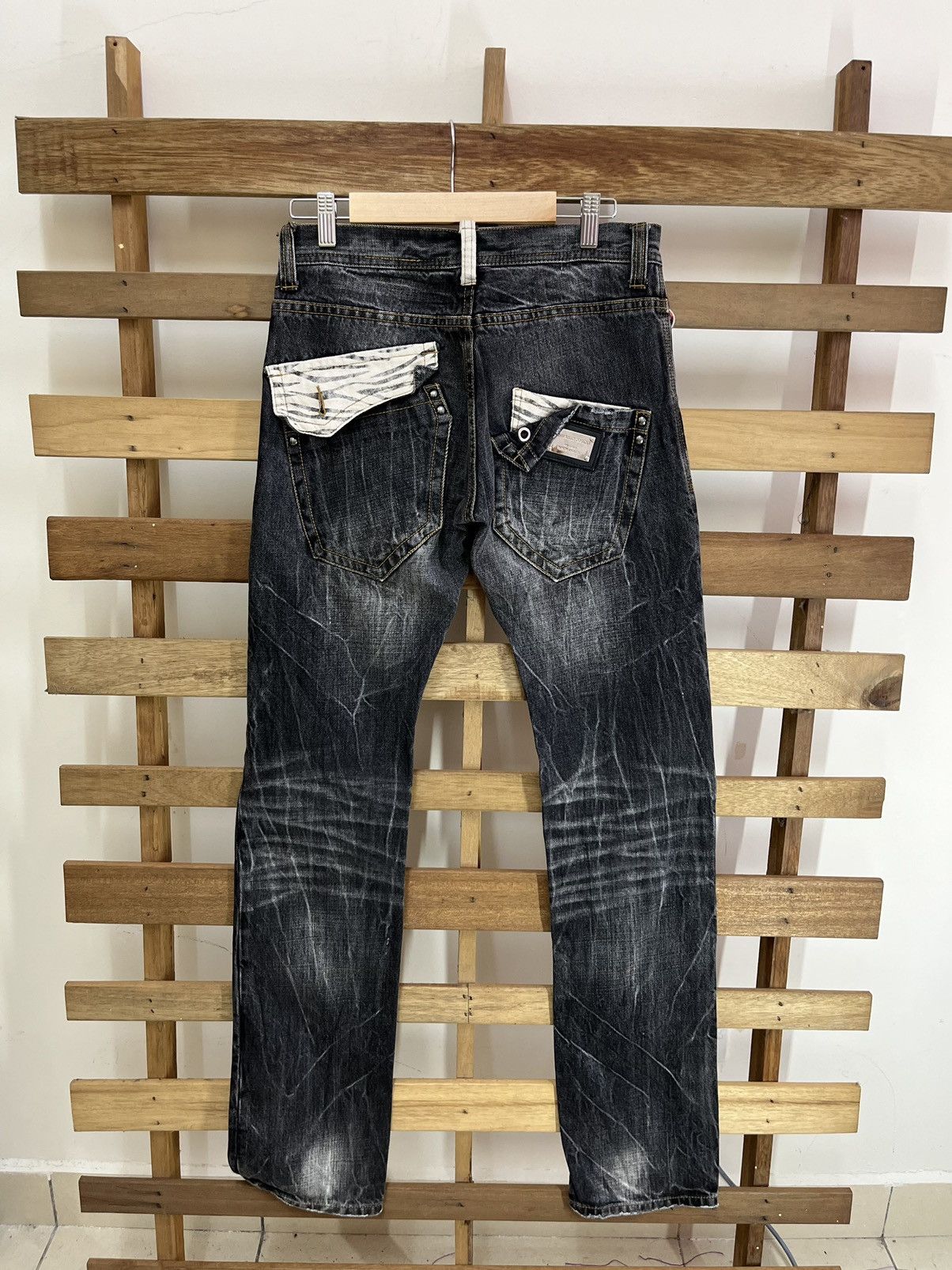 Japanese Brand SEMANTIC DESIGN Distressed Harajuku Tigerskin Jeans Size US 30 / EU 46 - 5 Thumbnail