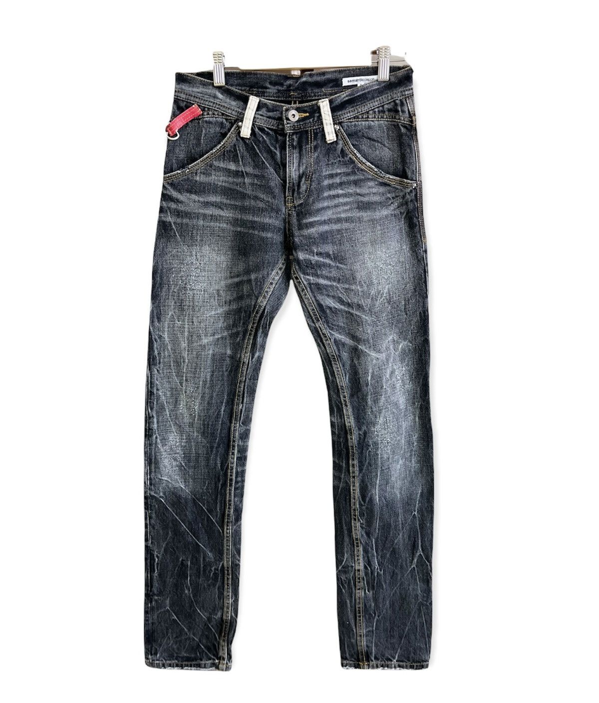 Japanese Brand SEMANTIC DESIGN Distressed Harajuku Tigerskin Jeans Size US 30 / EU 46 - 2 Thumbnail