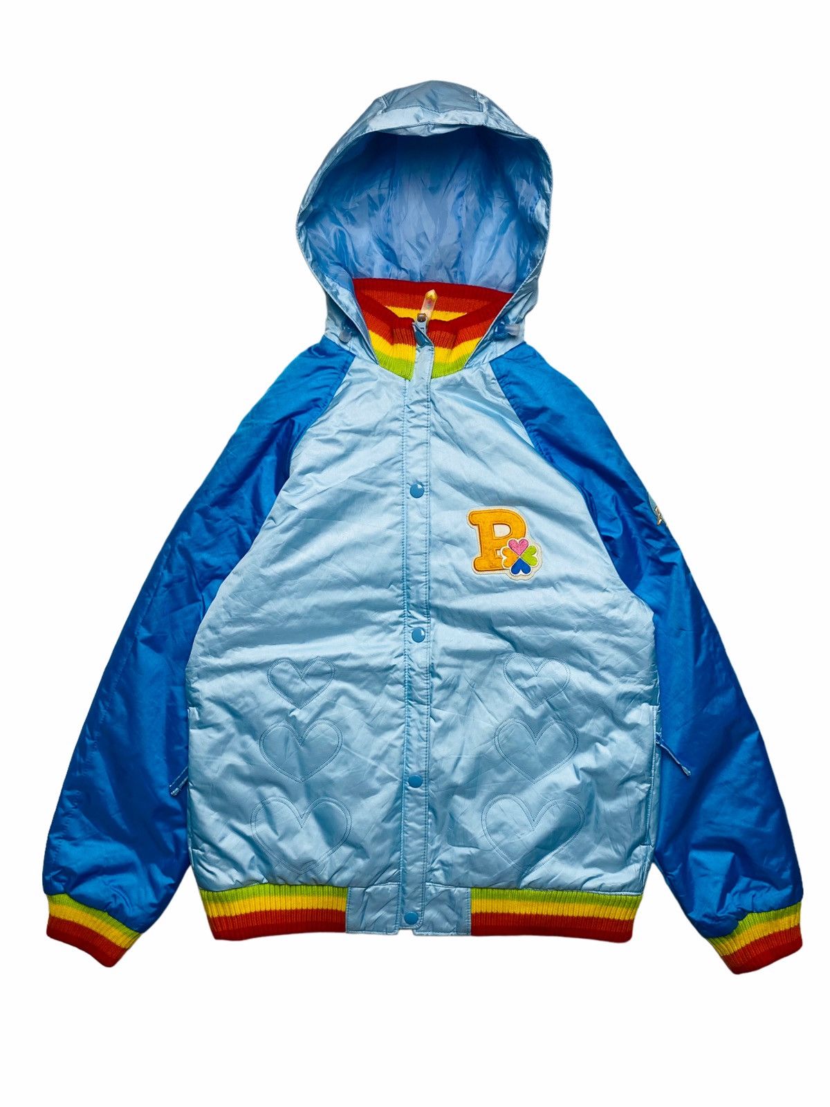 Hysteric Glamour 1990s Phenix - Hooded Varsity Multicolor Rib Jacket Size US M / EU 48-50 / 2 - 1 Thumbnail