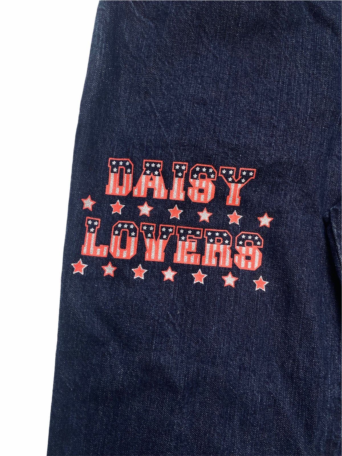 Hysteric Glamour × Japanese Brand 1990s Daisy Lovers - Flared Denim Red Stiched Pants Size US 28 / EU 44 - 4 Thumbnail