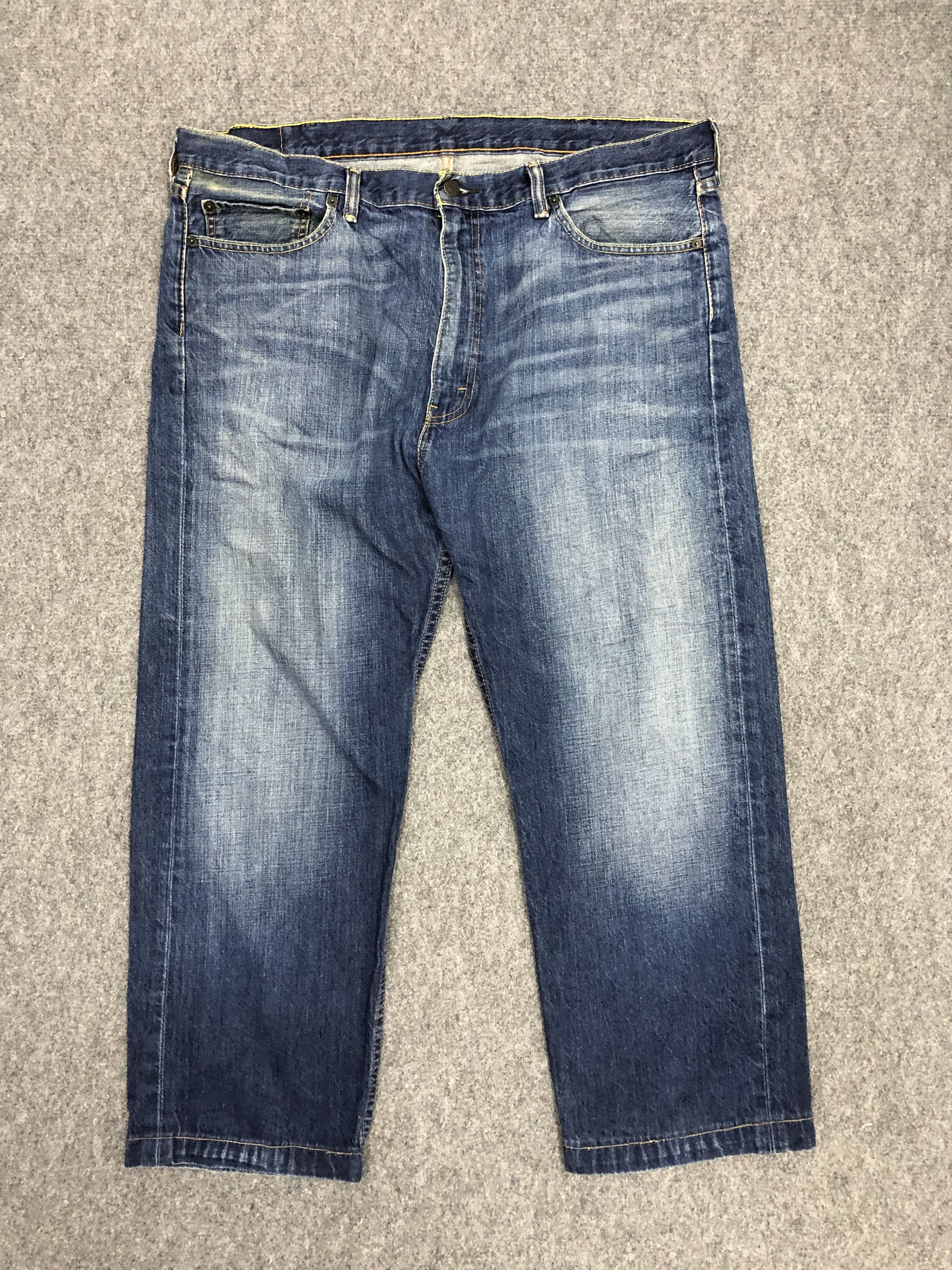 Image of Levis 505 Faded Blue Jeans in Blue Denim, Men's (Size 41)