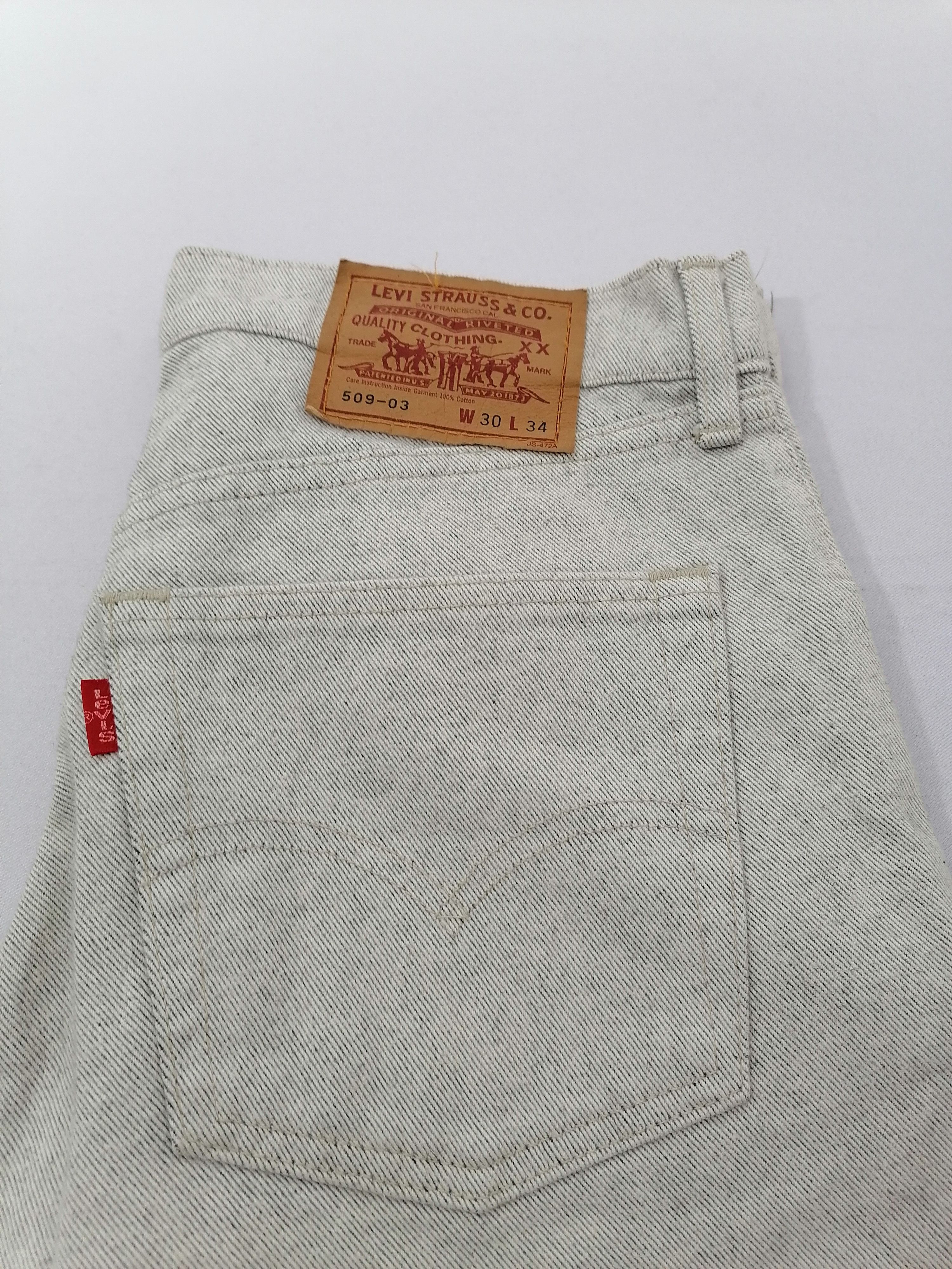 Japanese Brand × Levi's × Levi's Vintage Clothing Levi's Strauss 509-03 White Denim Jeans Size US 30 / EU 46 - 8 Thumbnail