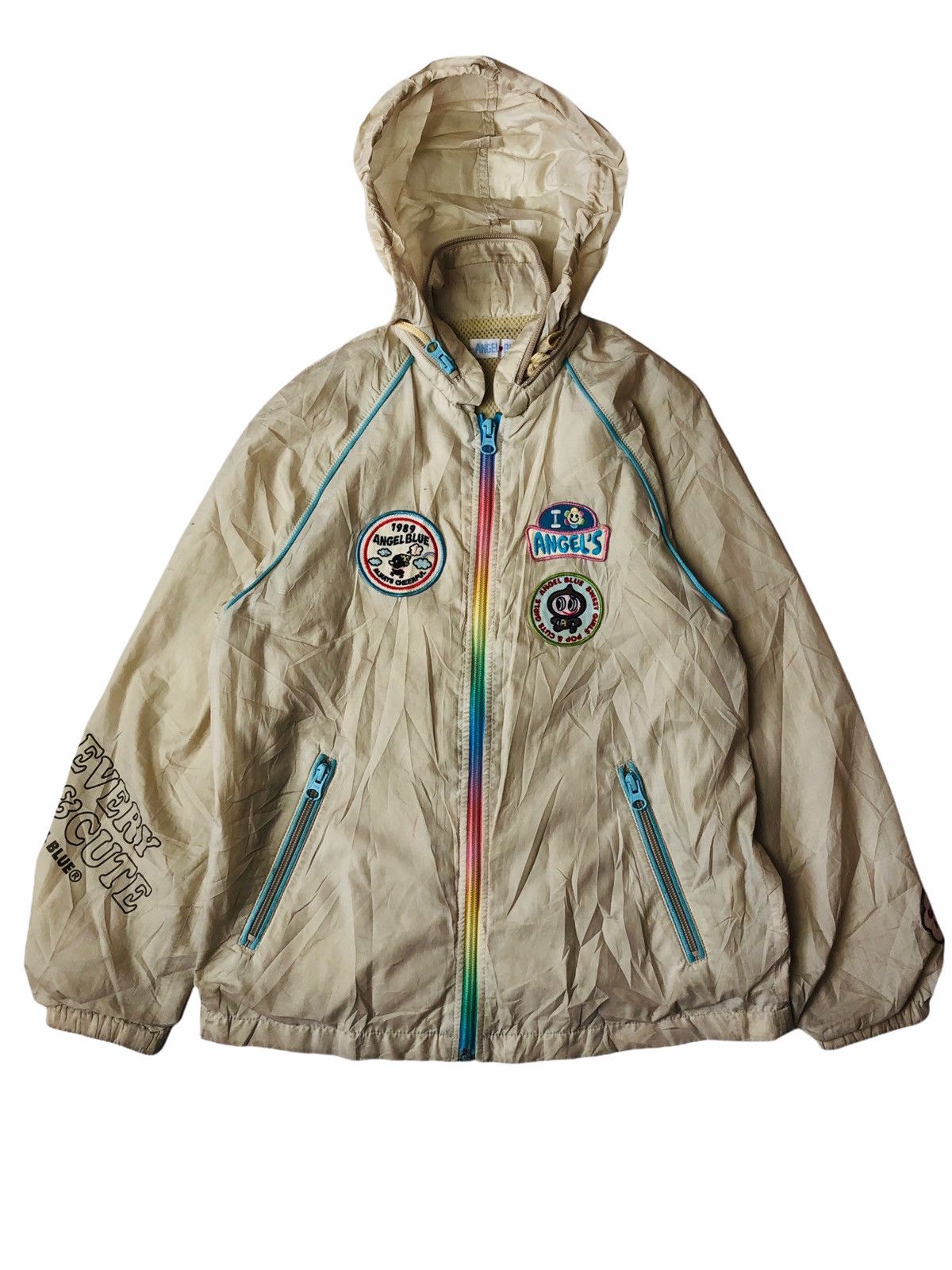Hysteric Glamour ☠️NEEDGONE☠️90s Angel Blue Rainbow Zipper Hoodie Jacket Size US S / EU 44-46 / 1 - 2 Thumbnail