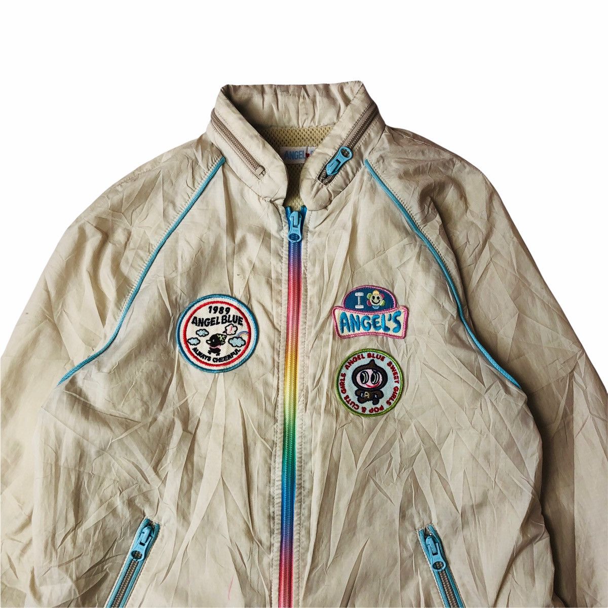 Hysteric Glamour ☠️NEEDGONE☠️90s Angel Blue Rainbow Zipper Hoodie Jacket Size US S / EU 44-46 / 1 - 5 Thumbnail
