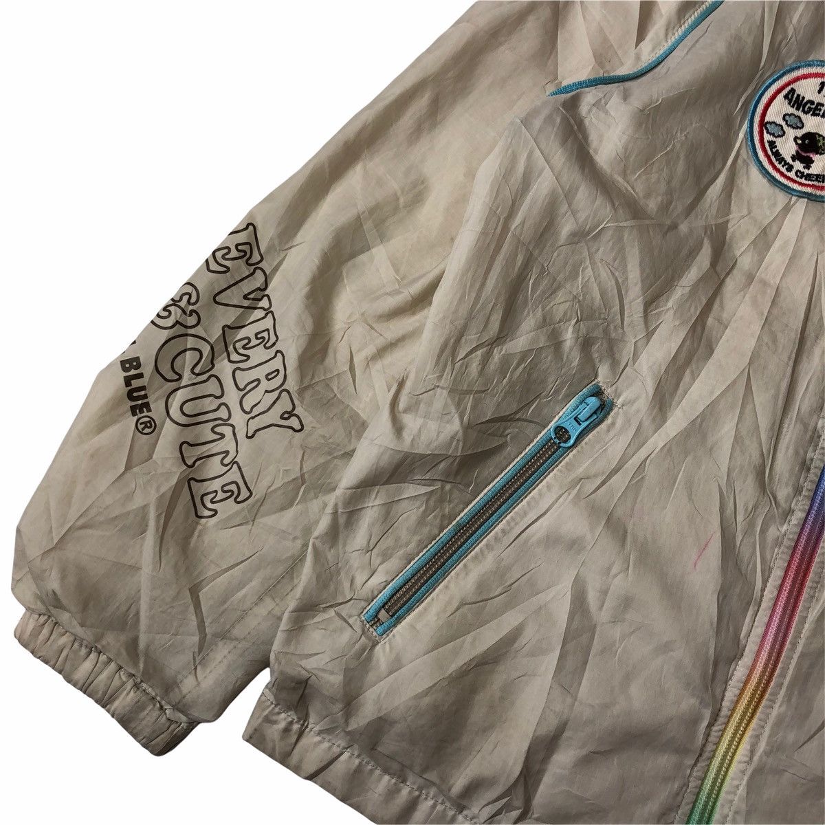 Hysteric Glamour ☠️NEEDGONE☠️90s Angel Blue Rainbow Zipper Hoodie Jacket Size US S / EU 44-46 / 1 - 4 Thumbnail