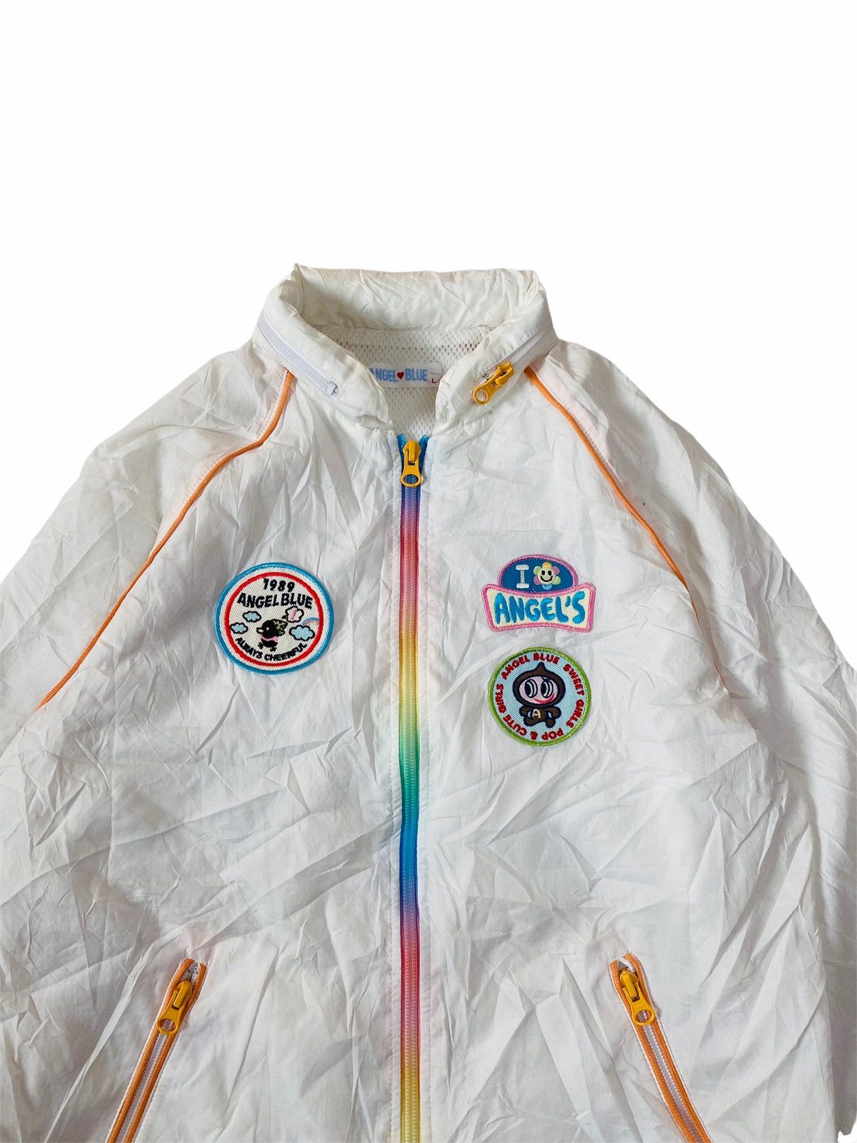 Hysteric Glamour ☠️NEEDGONE☠️90s Angel Blue Lightweight Jacket Rainbow Zip Size US M / EU 48-50 / 2 - 14 Thumbnail