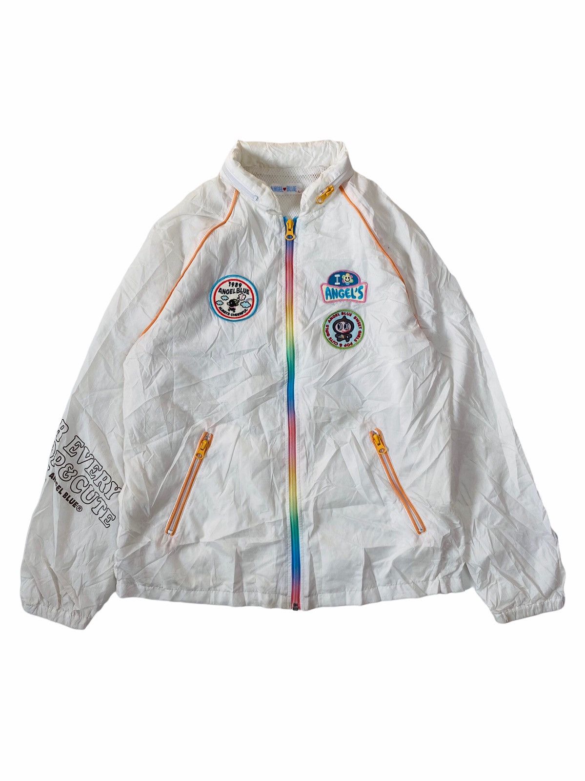 Hysteric Glamour ☠️NEEDGONE☠️90s Angel Blue Lightweight Jacket Rainbow Zip Size US M / EU 48-50 / 2 - 8 Thumbnail