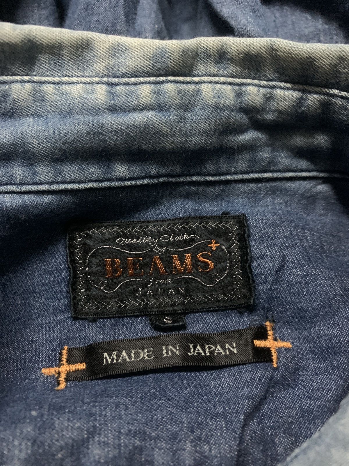 Beams + Japan indigo chambray flannel made in Japan