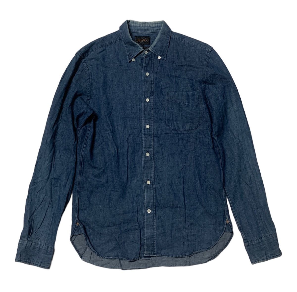 Beams + Japan indigo chambray flannel made in Japan