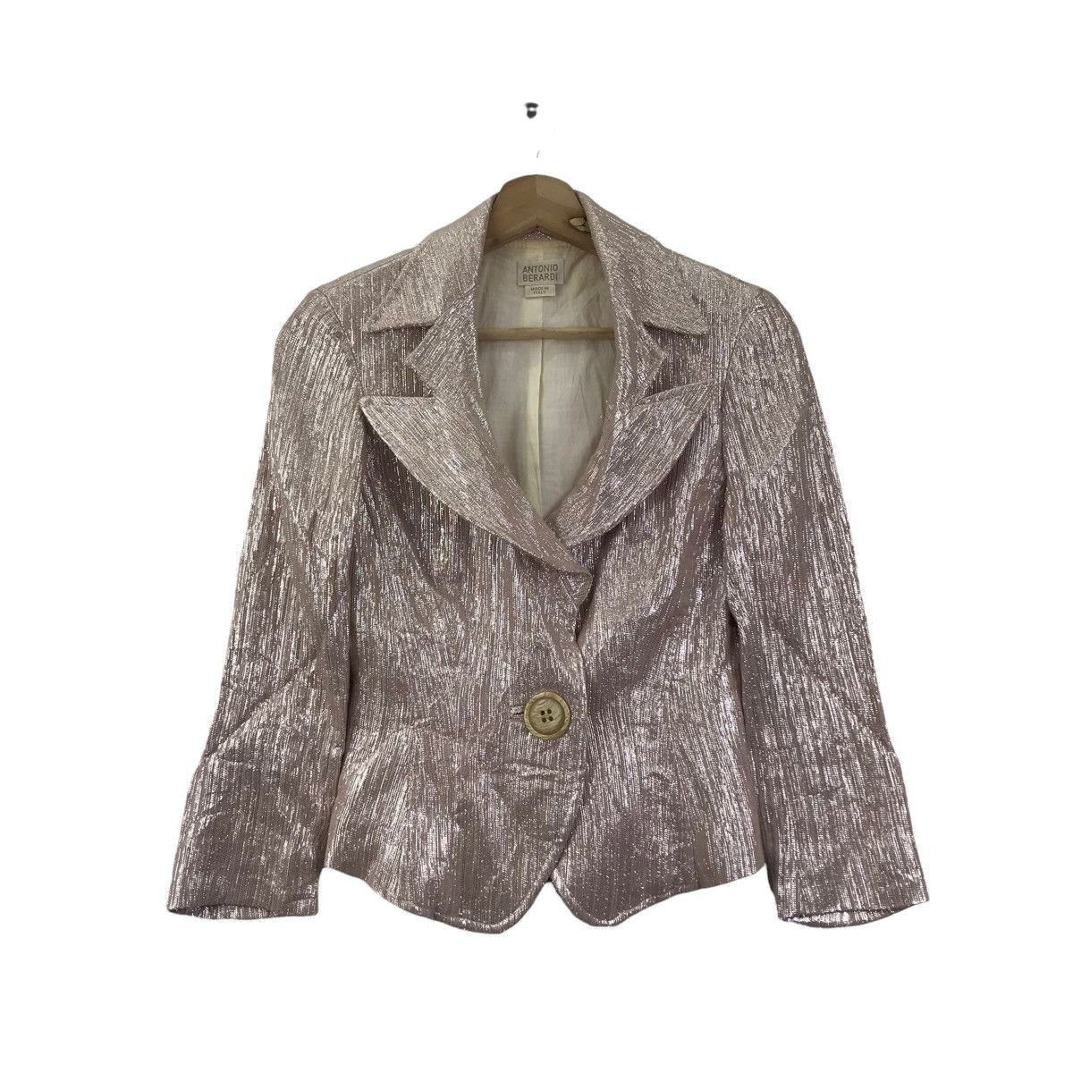 Vintage ANTONIO BERARDI Italy Brand Glitter Bling Bling Coat Jacket Size US XS / EU 42 / 0 - 1 Thumbnail