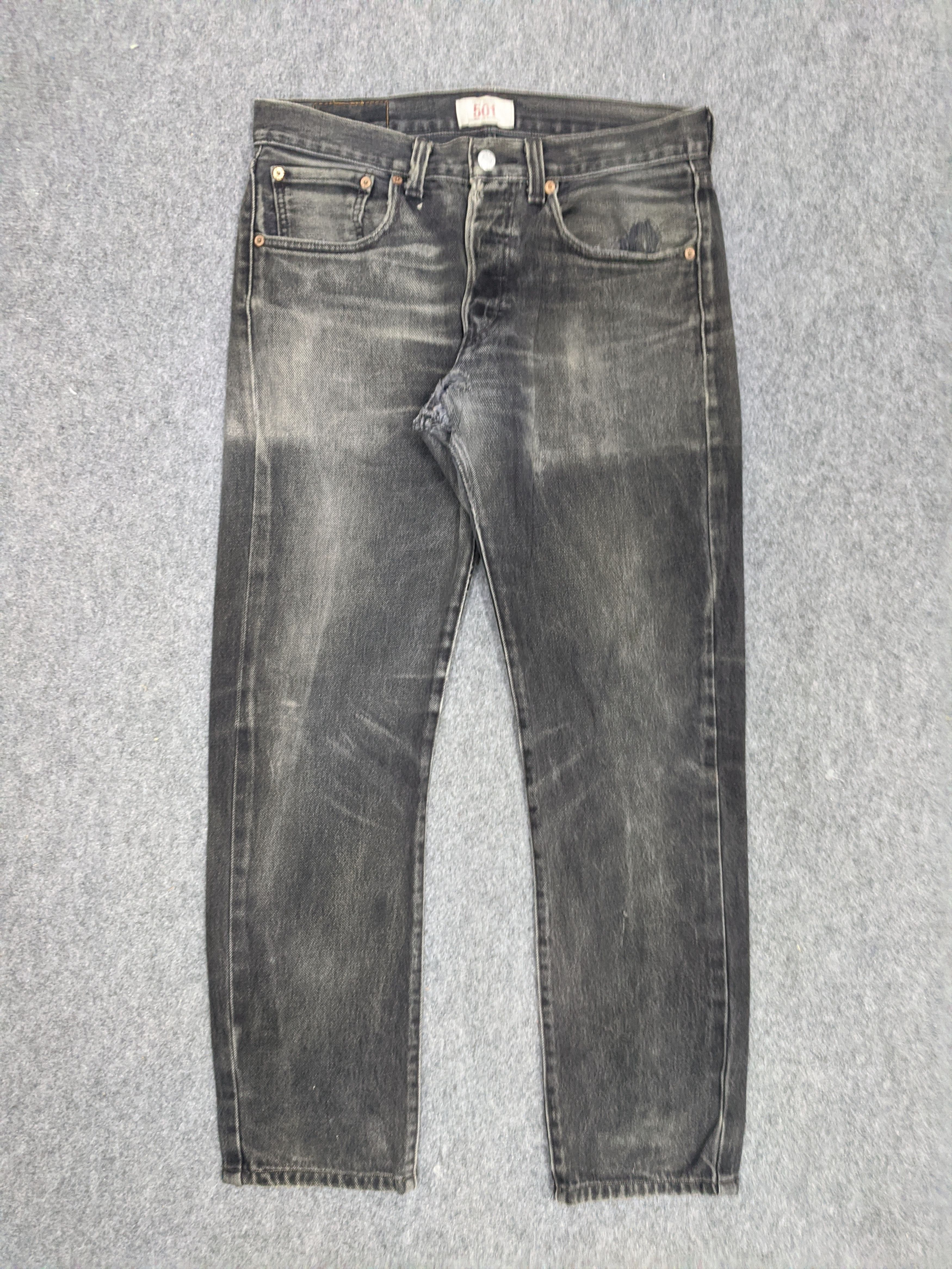 image of 80's Levis 501 Faded Black Jeans, Men's (Size 32)