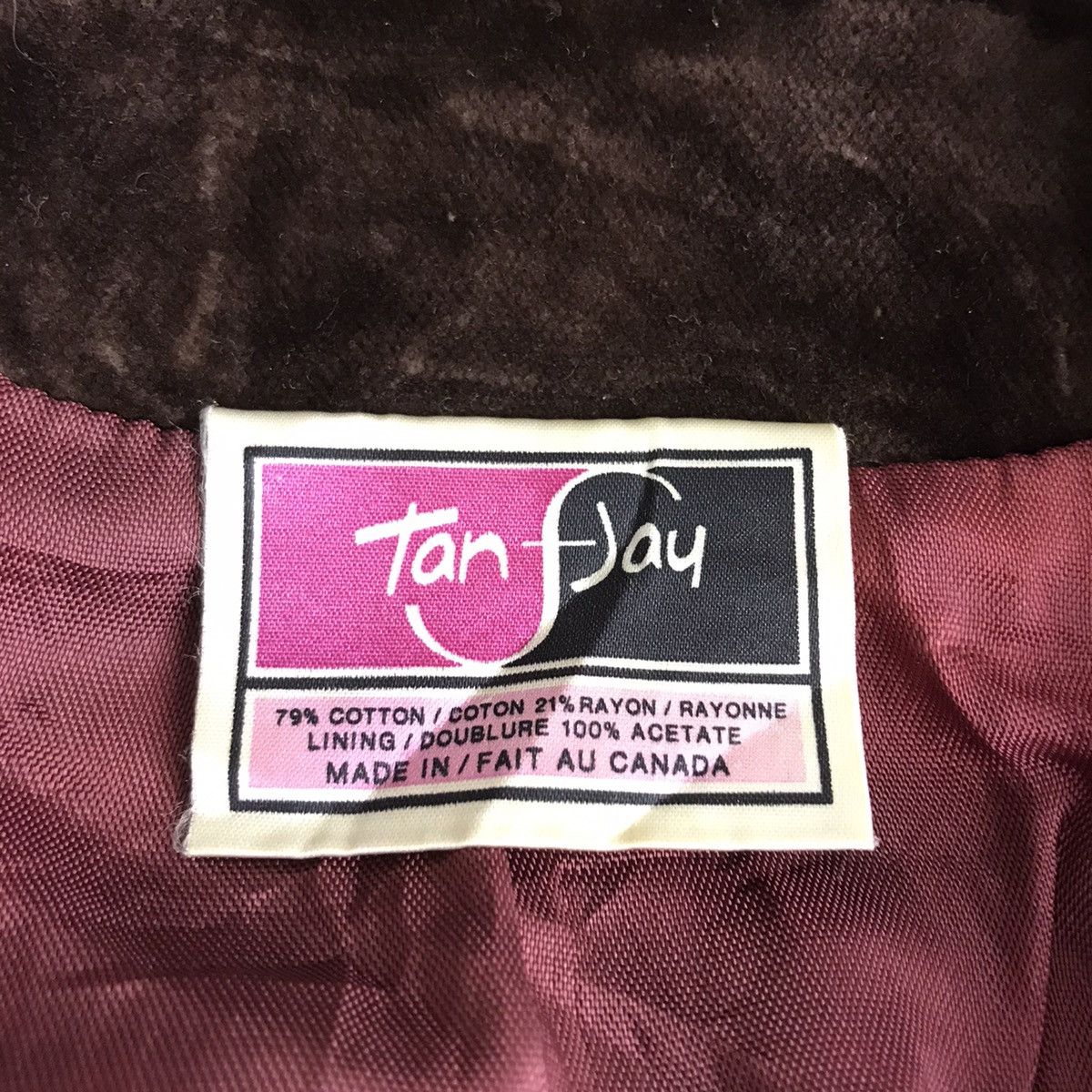 Vintage Vintage TANJAY Canada Brand Brown Wool Coat Jacket Size US S / EU 44-46 / 1 - 4 Thumbnail