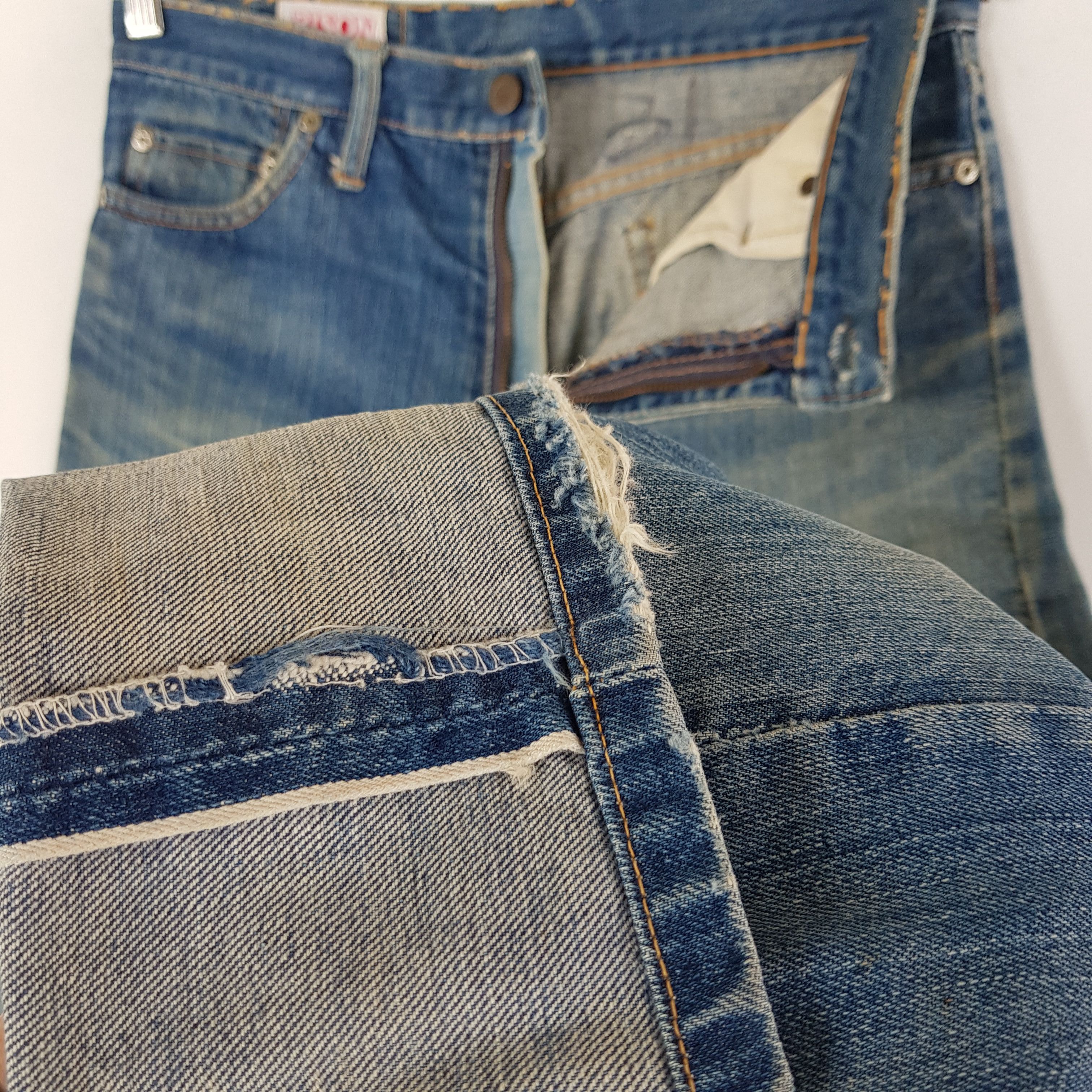 Japanese Brand Vintage Bobson Selvedge Jeans Distressed Redline Denim Size US 30 / EU 46 - 9 Thumbnail