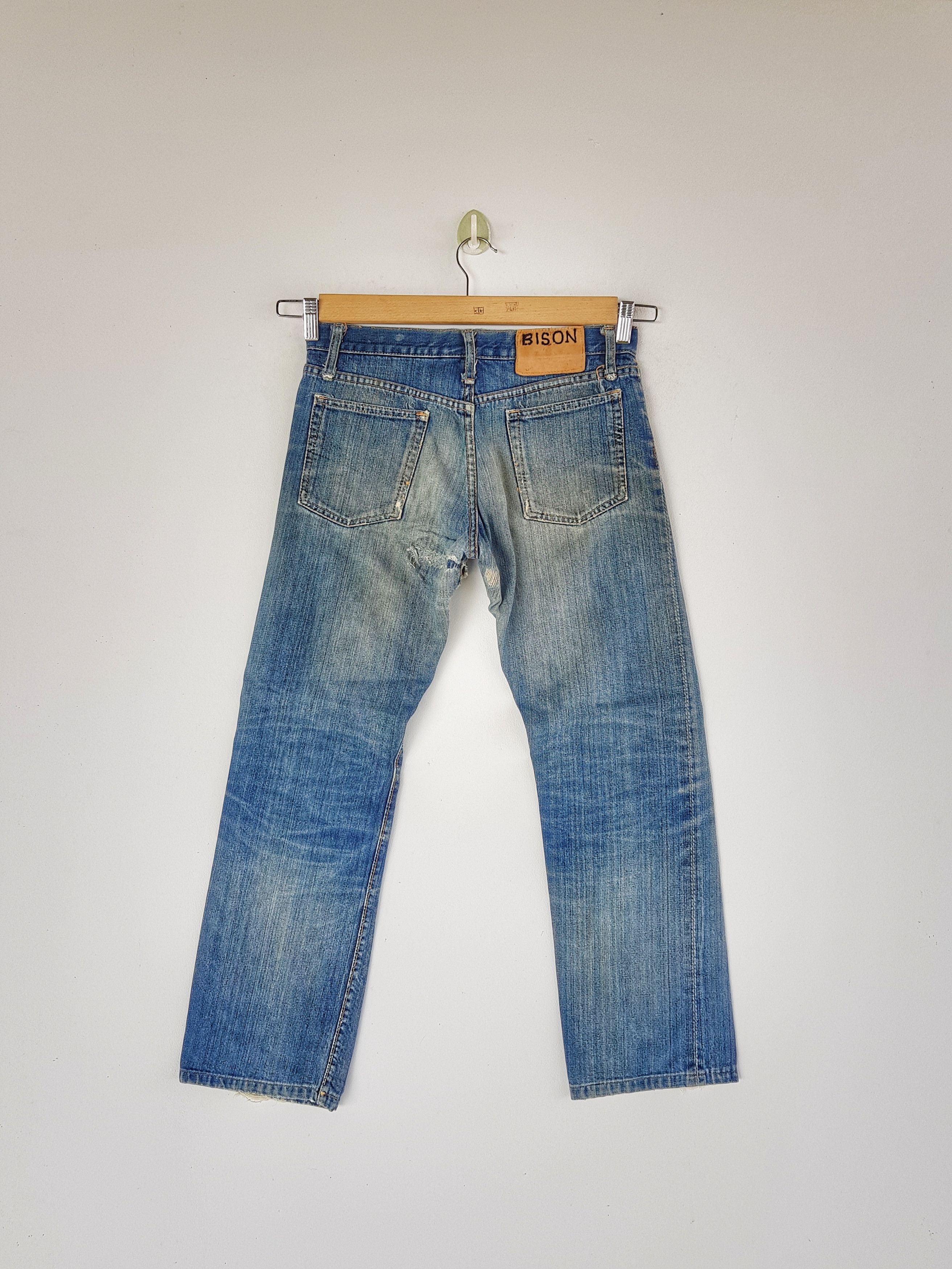Japanese Brand Vintage Bobson Selvedge Jeans Distressed Redline Denim Size US 30 / EU 46 - 2 Thumbnail