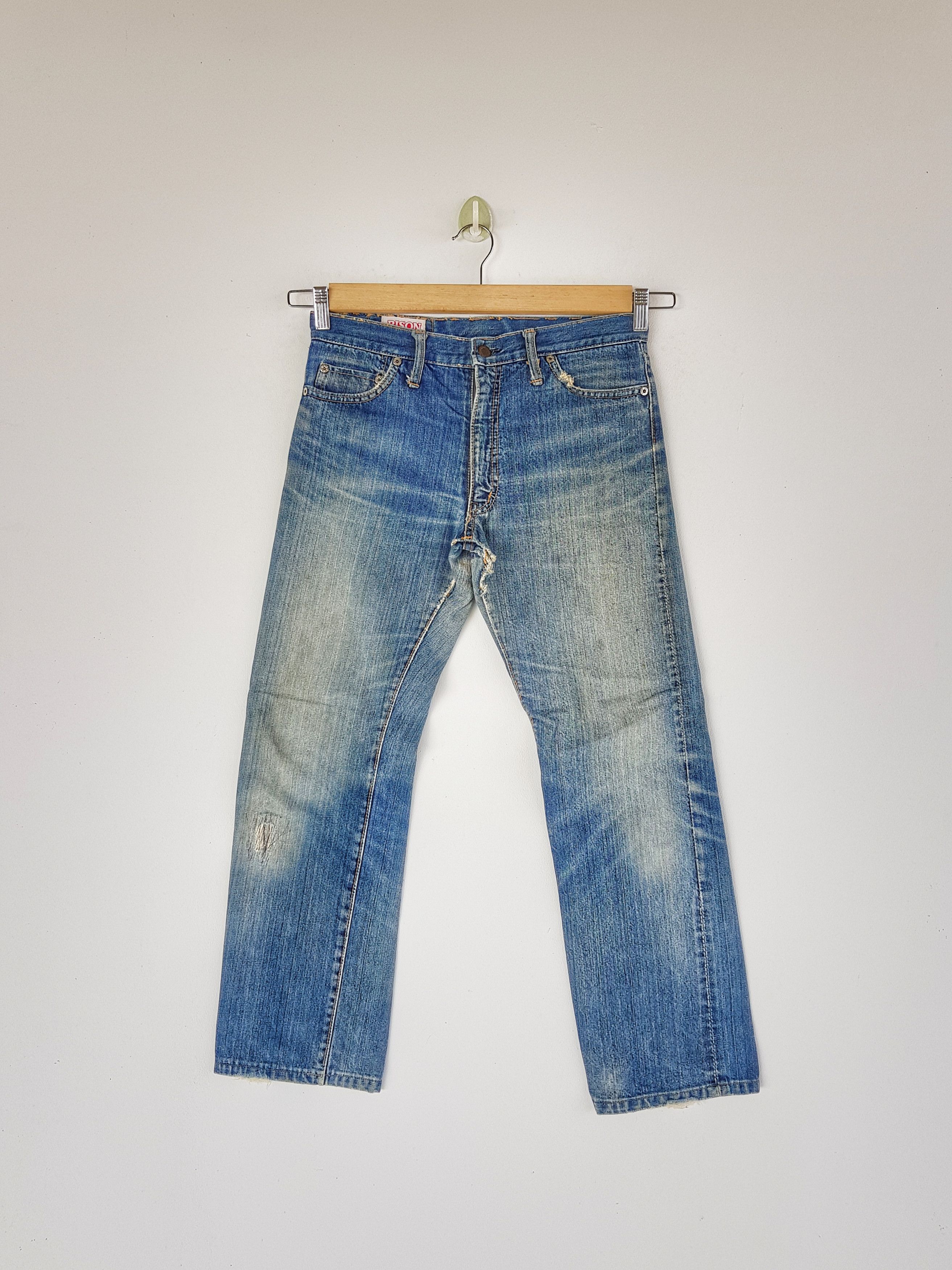 Japanese Brand Vintage Bobson Selvedge Jeans Distressed Redline Denim Size US 30 / EU 46 - 1 Thumbnail