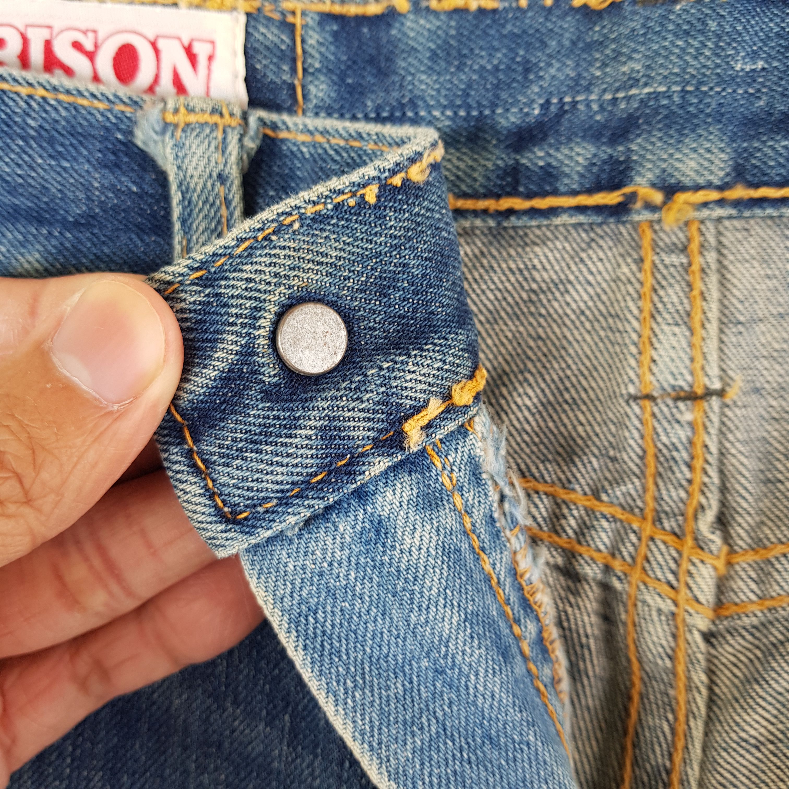 Japanese Brand Vintage Bobson Selvedge Jeans Distressed Redline Denim Size US 30 / EU 46 - 7 Thumbnail